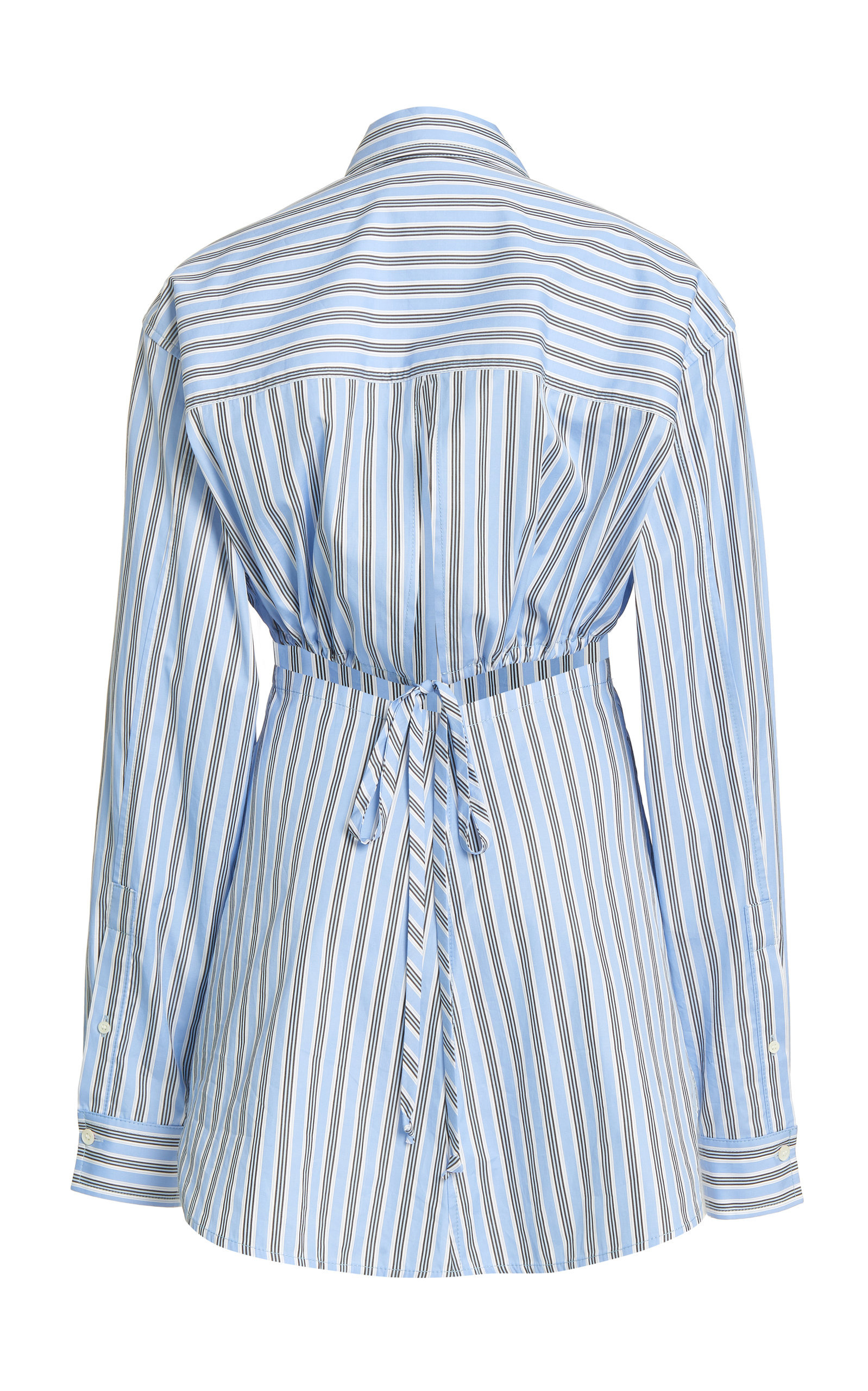 Striped Cutout Cotton Shirt stripe - 2