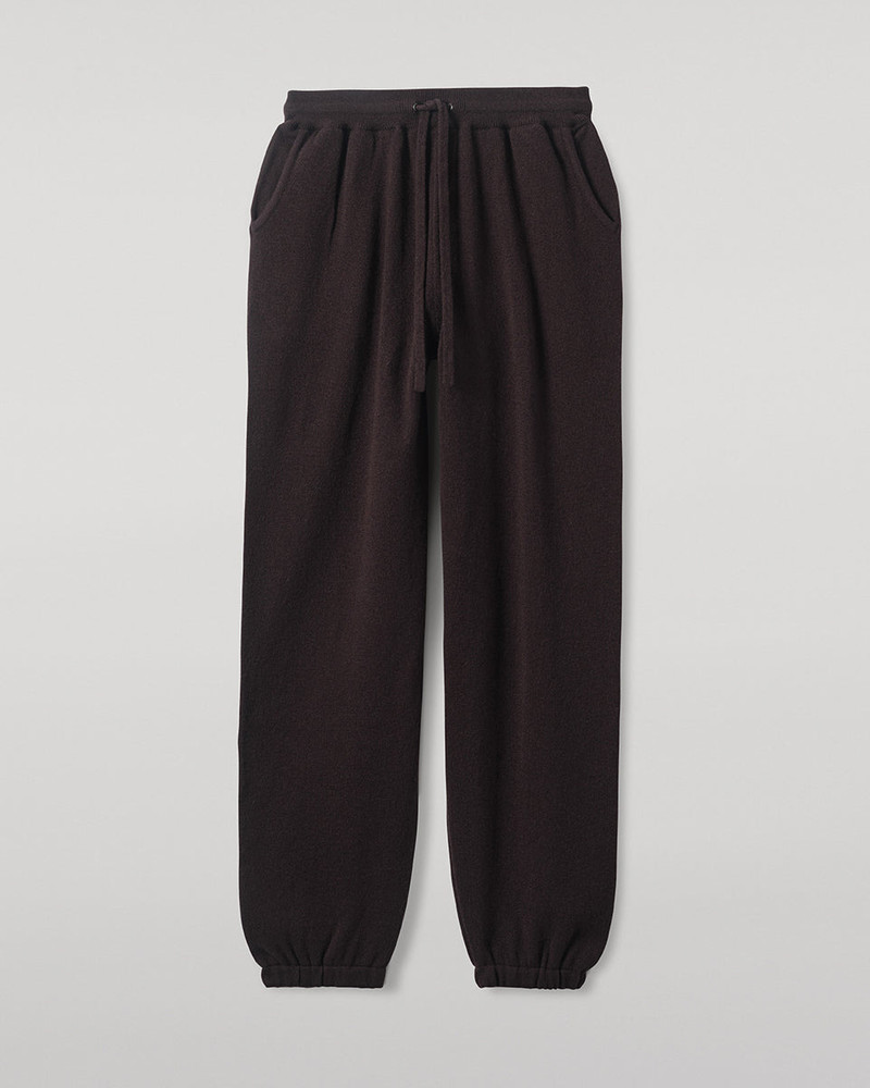 Tapered Cashmere Brown Joggers 1