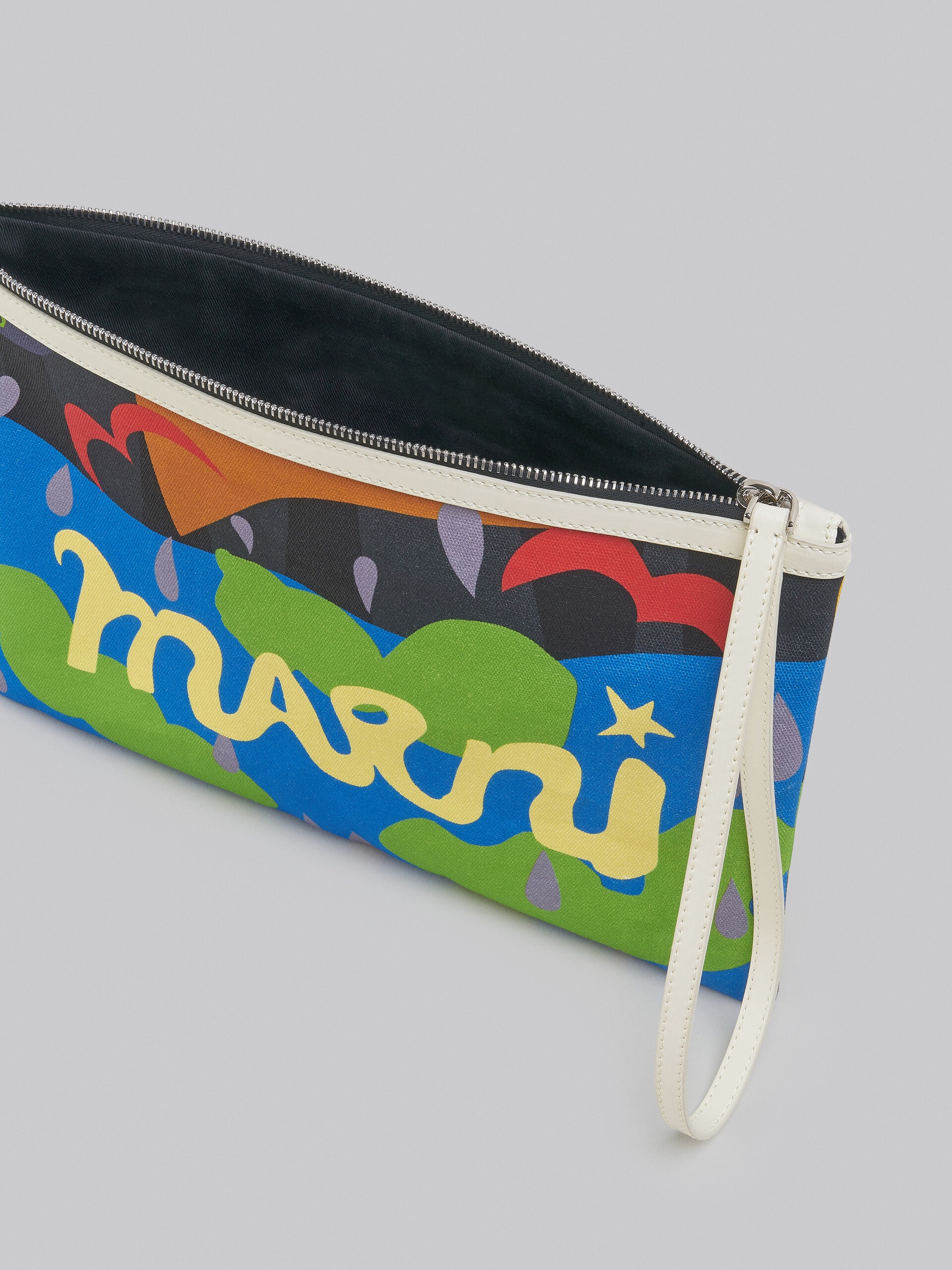 MARNI X NO VACANCY INN - POUCH IN COATED CANVAS WITH PRINT - 4