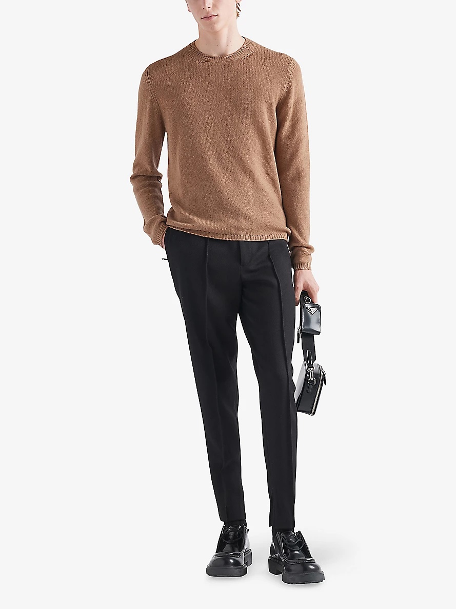 Crewneck regular-fit cashmere jumper - 2