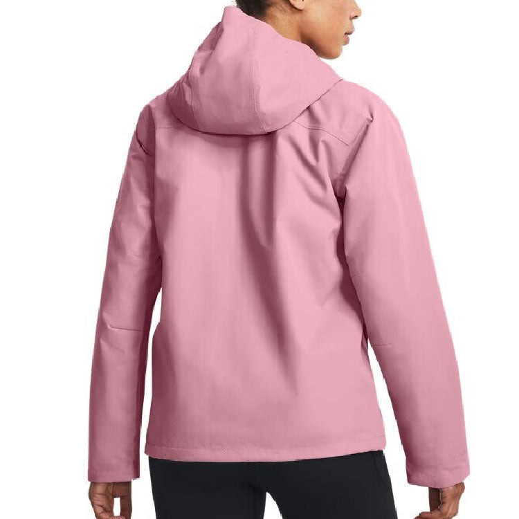 (WMNS) Under Armour Under Armor Autumn Three-in-One Woven Hooded Jacket 'Pink' 1371593-697 - 4