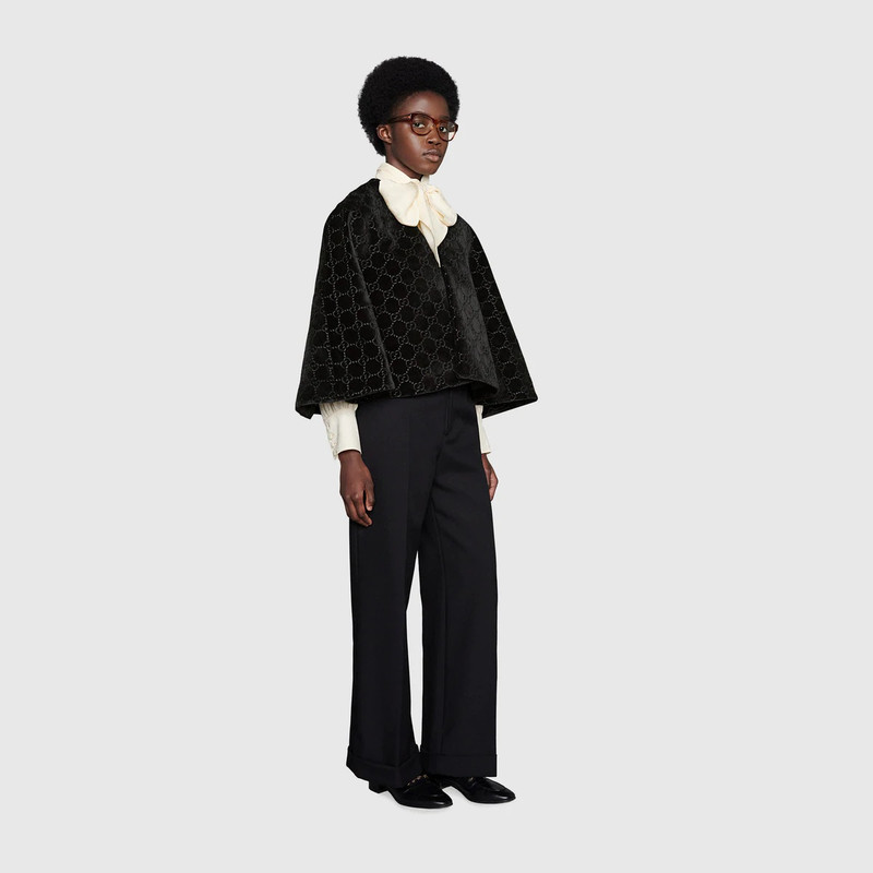 GUCCI GG velvet cape outlook