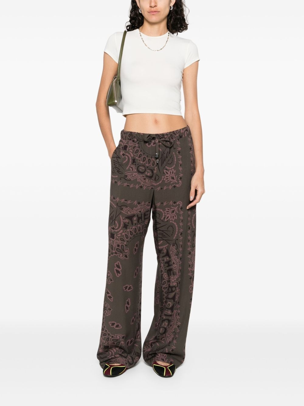 paisley-print trousers - 2