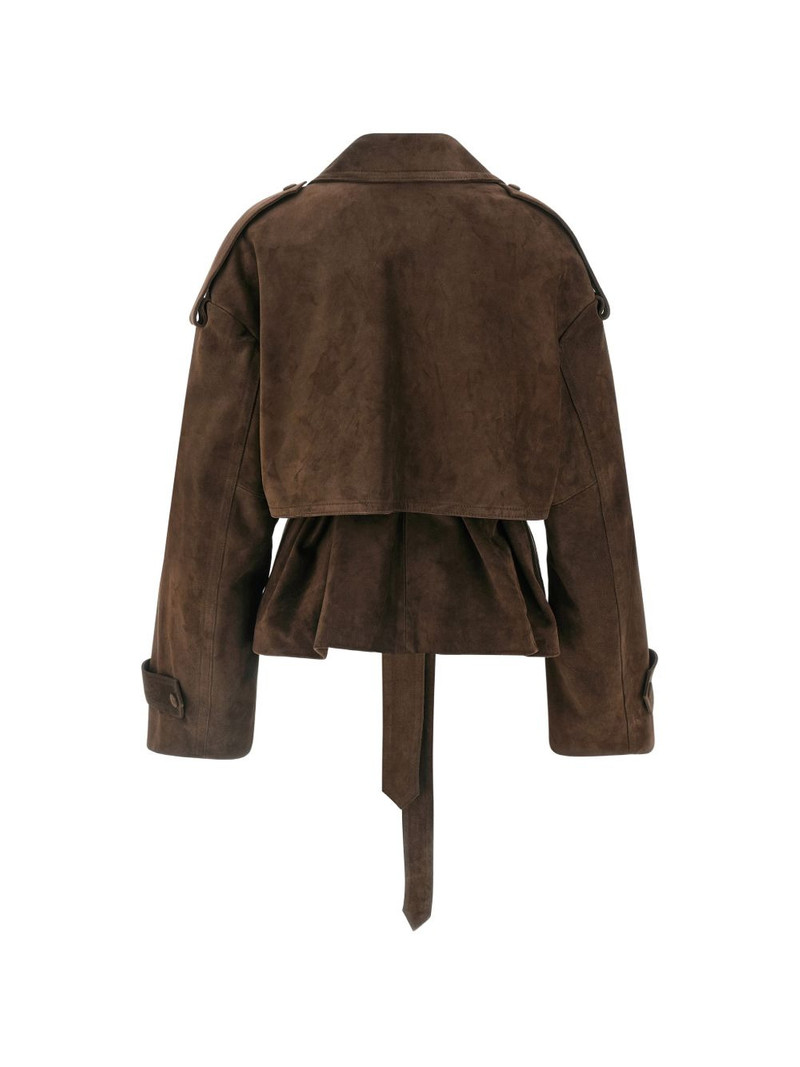 armarium Flaminia lapel suede jacket outlook