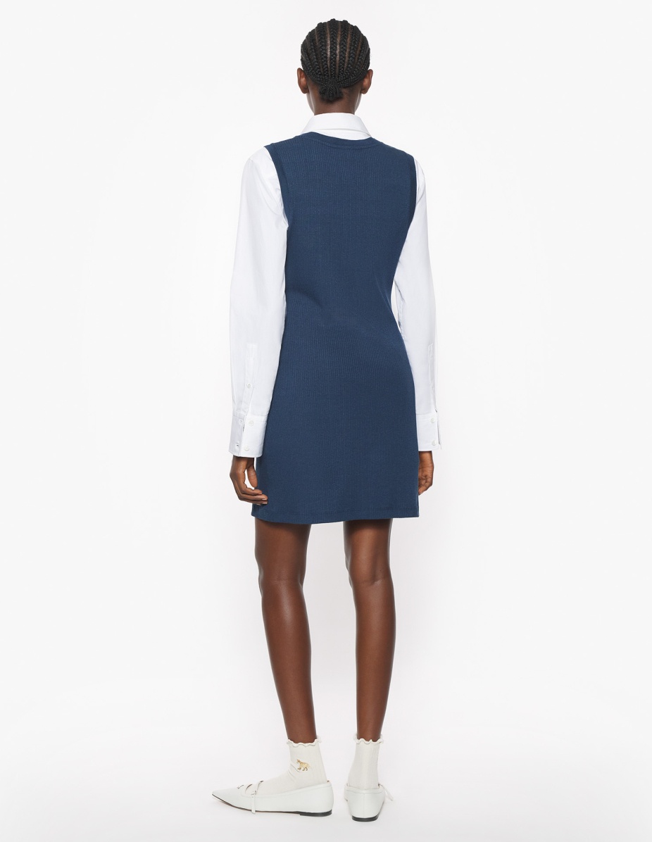 BABY FOX PATCH RIBBED DRESS - 5