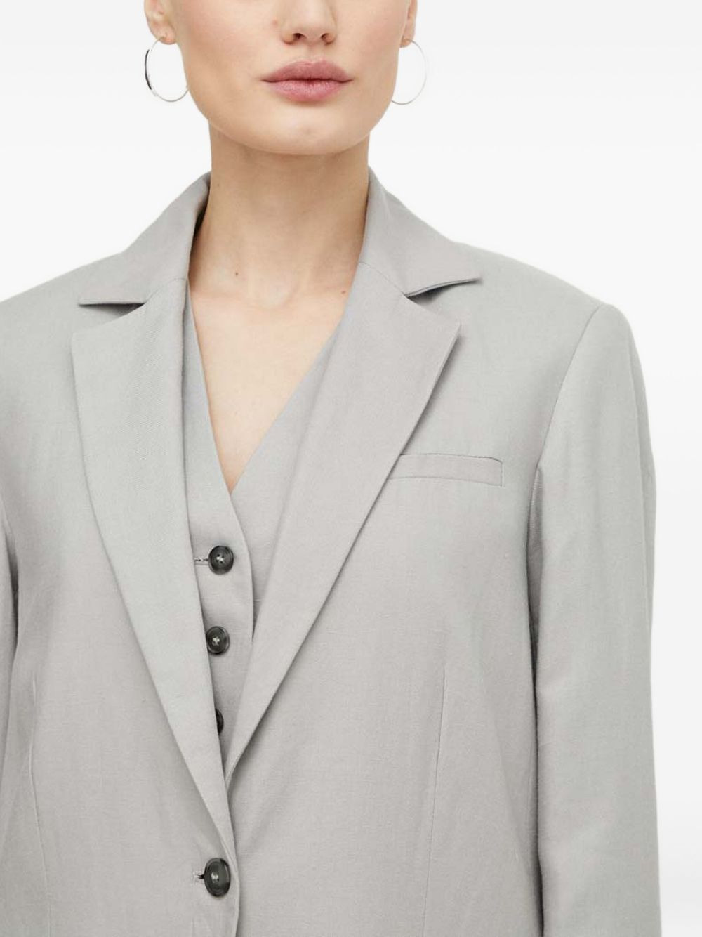 buttoned blazer - 4