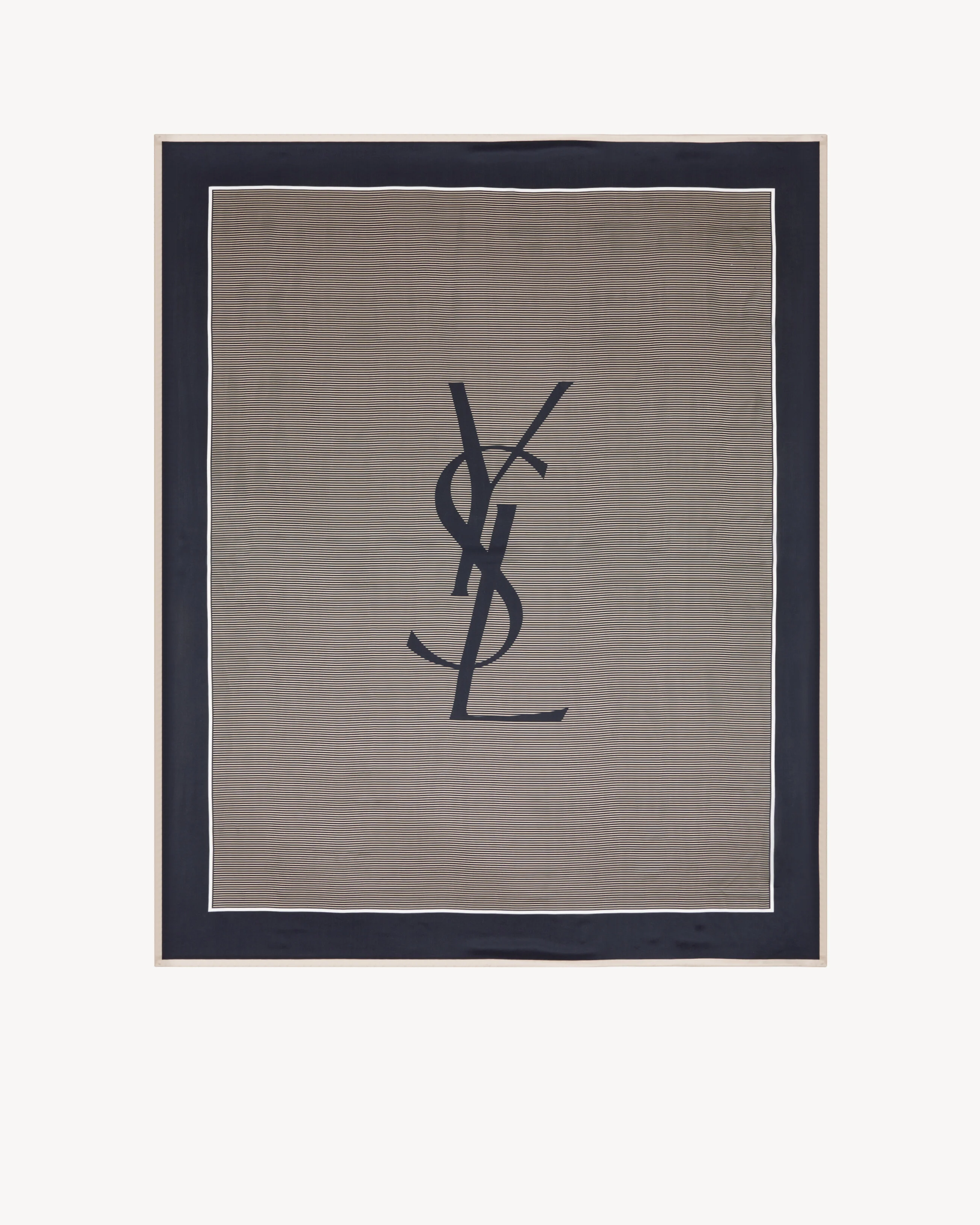 CASSANDRE STRIPED STOLE IN SILK CHARMEUSE - 1