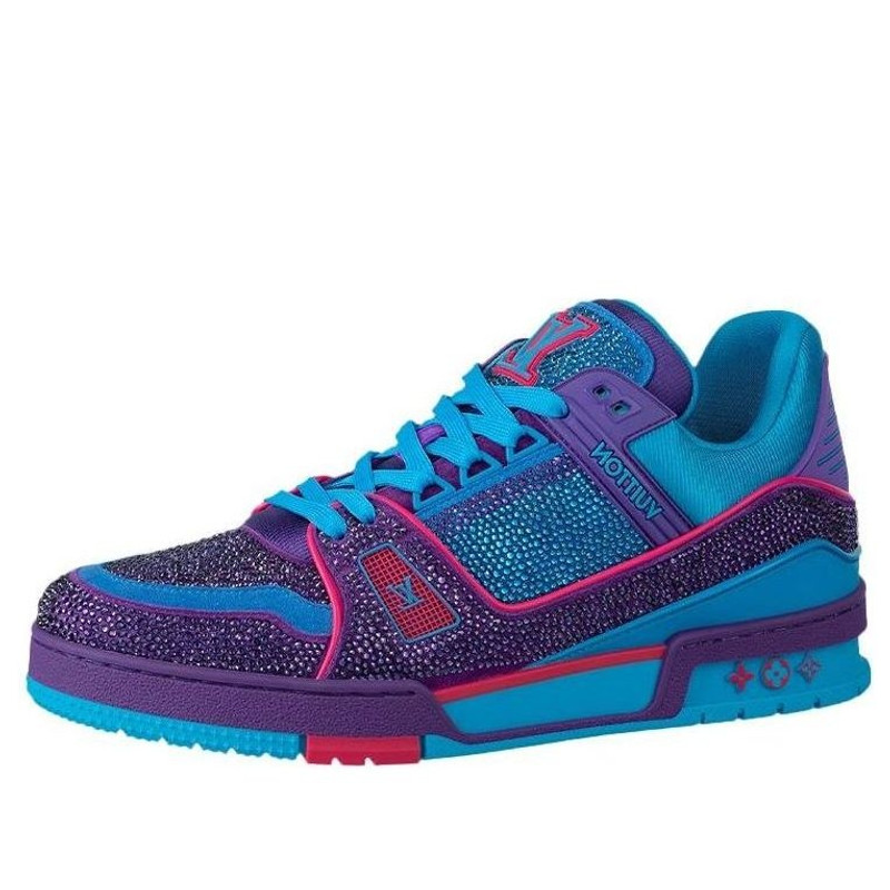 LOUIS VUITTON Trainers 'Blue Purple with Crystals' 1A9JWH - 1