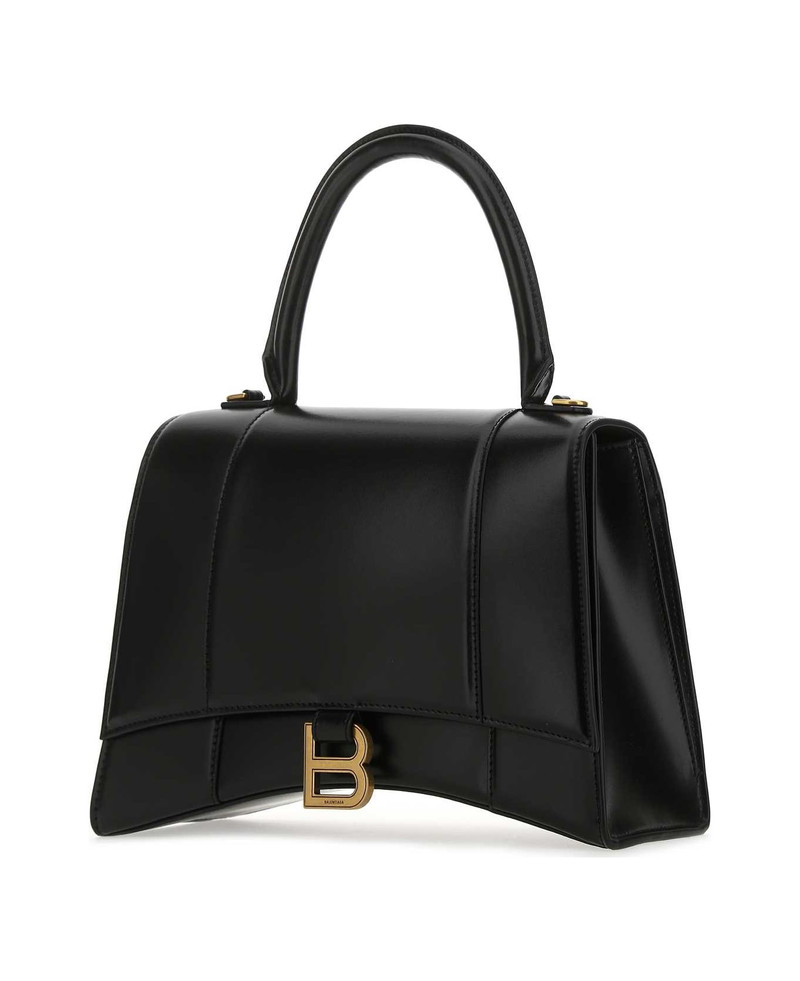BALENCIAGA Black Leather Medium Hourglass Handbag outlook