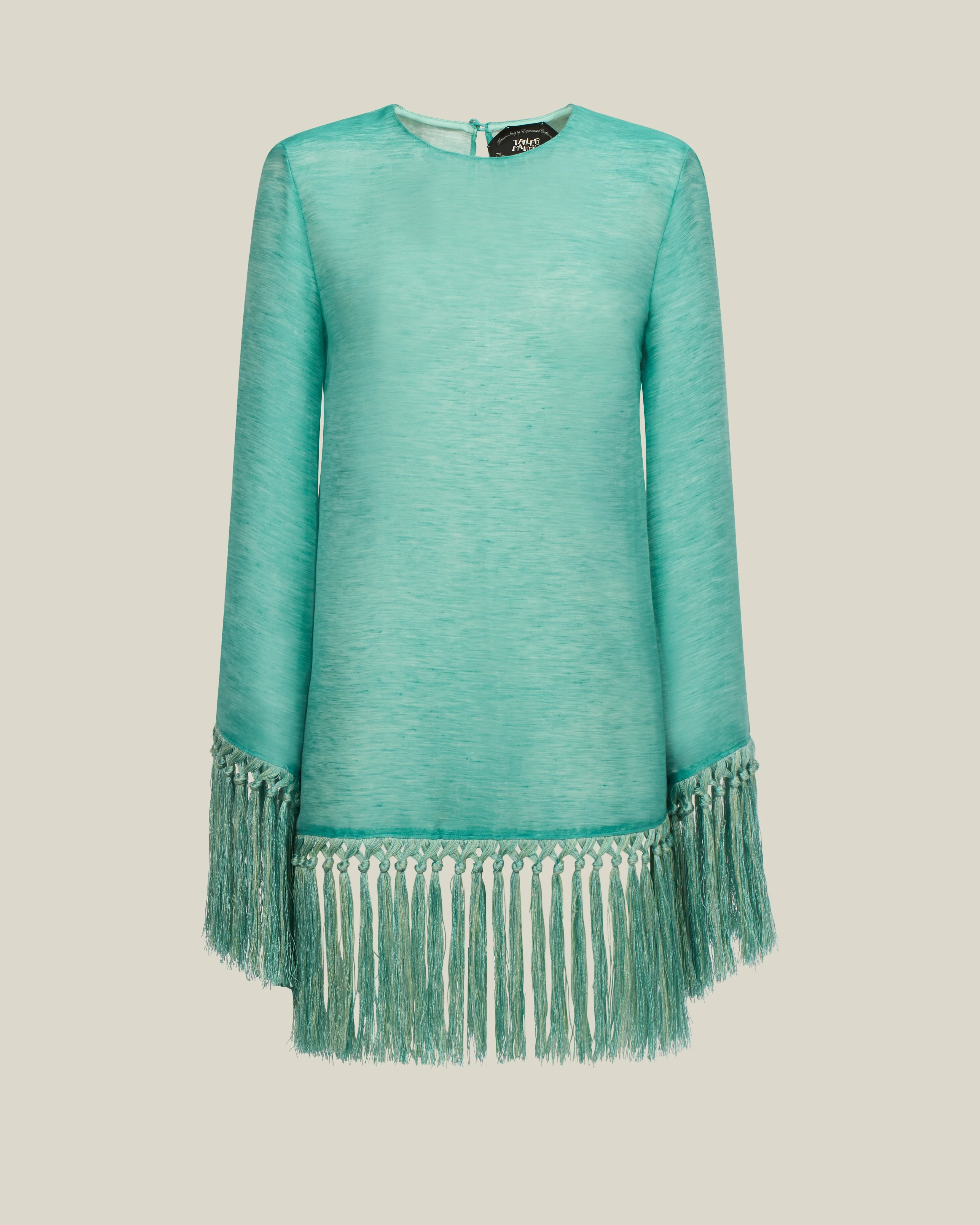 Claudia Dress Linen in Acqua - 1