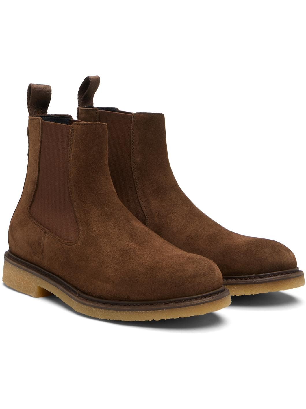 Brown Elasticated Panels Chelsea Boots - 4