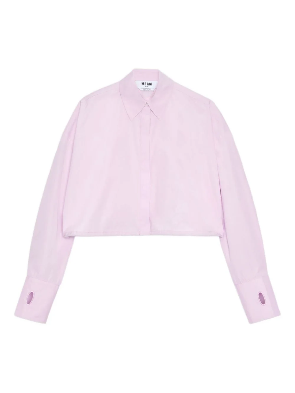 buttoned cropped shirt - 1