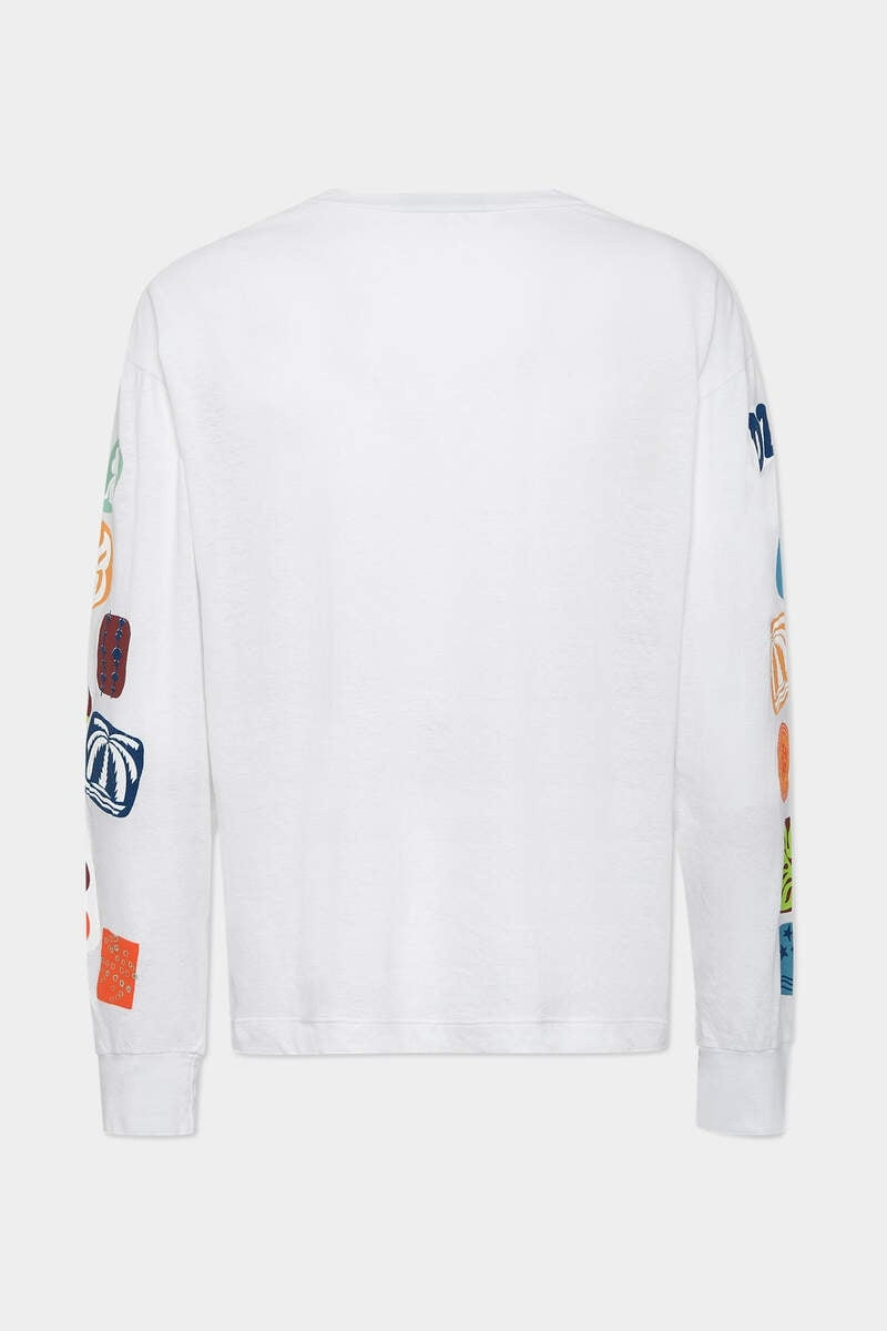 DSQUARED2 SUMMER LOVERS LOOSE FIT PRINTED T-SHIRT outlook