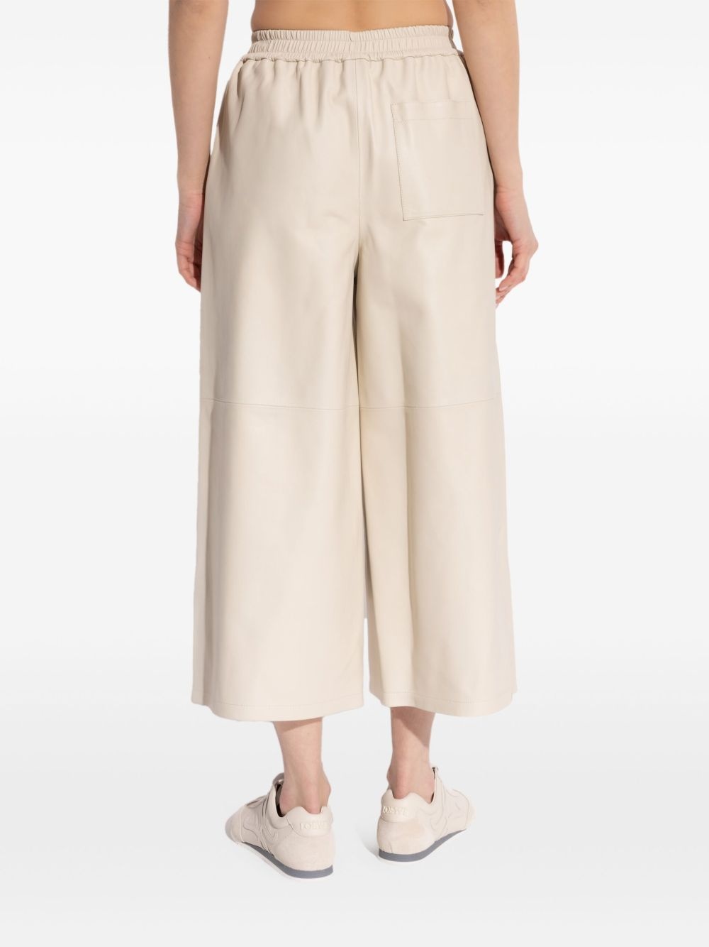 cropped leather trousers - 4