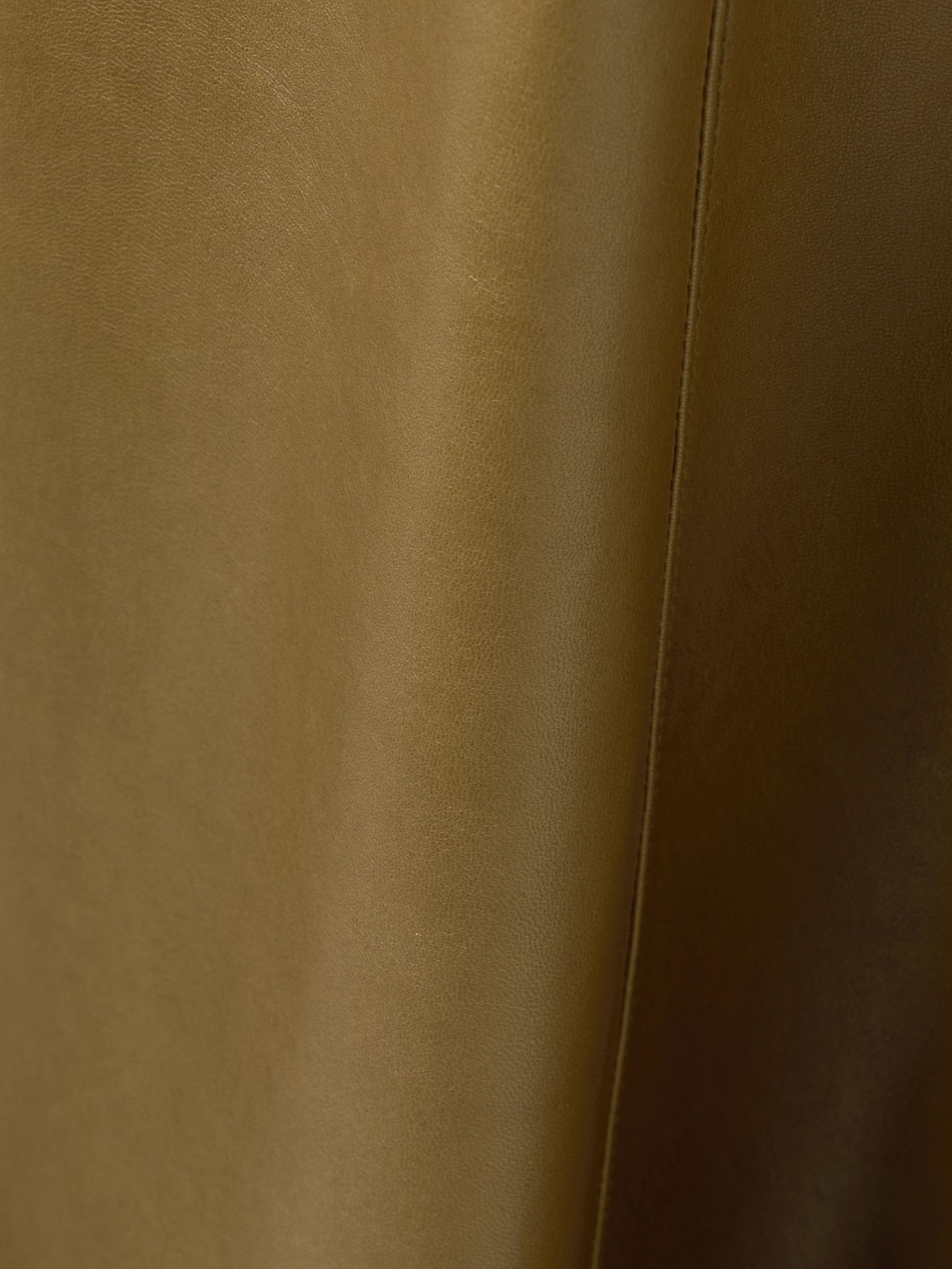 Paneled pleated leather midi skirt Green - 5