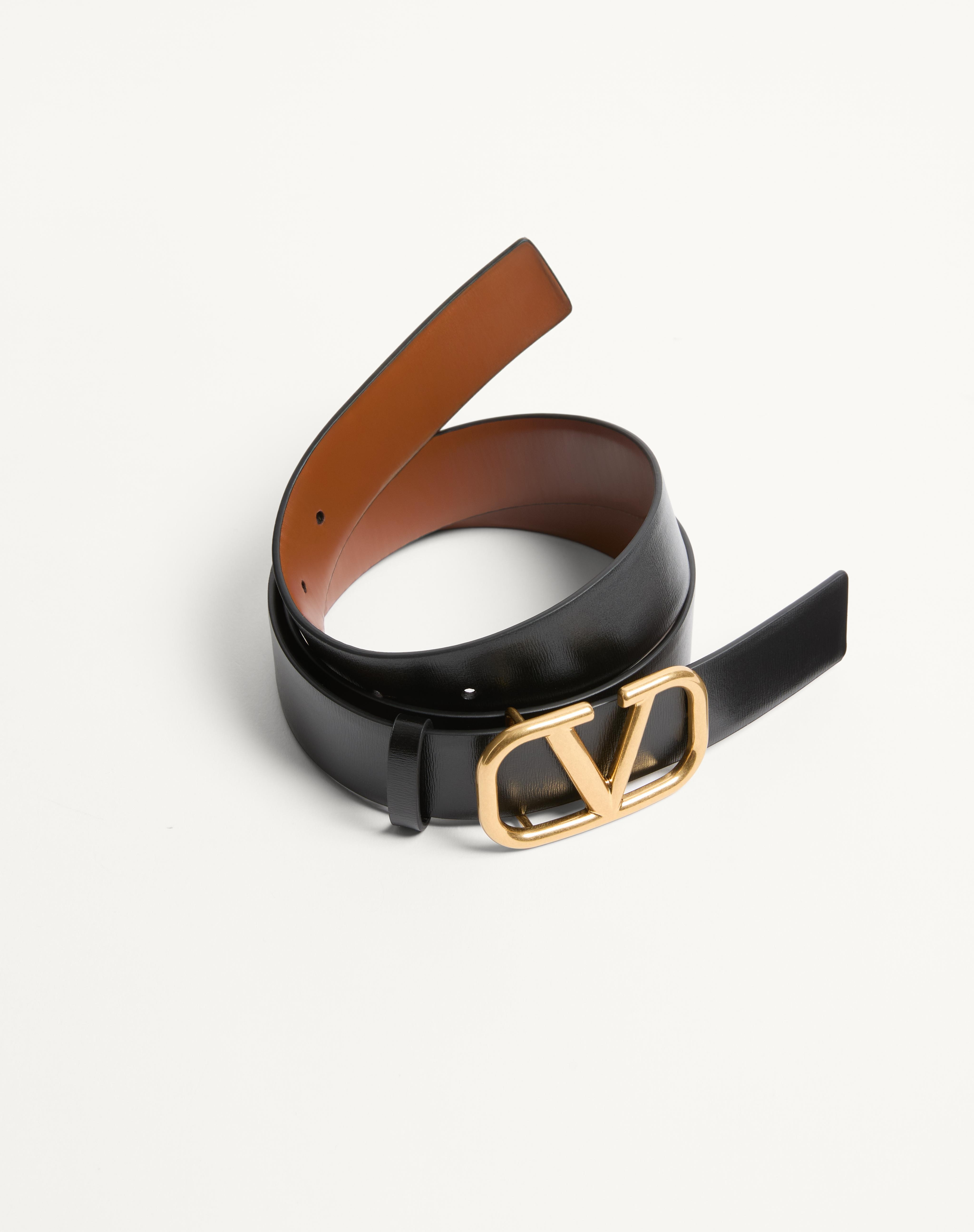 REVERSIBLE VLOGO SIGNATURE BELT IN GLOSSY CALFSKIN 30 MM - 2