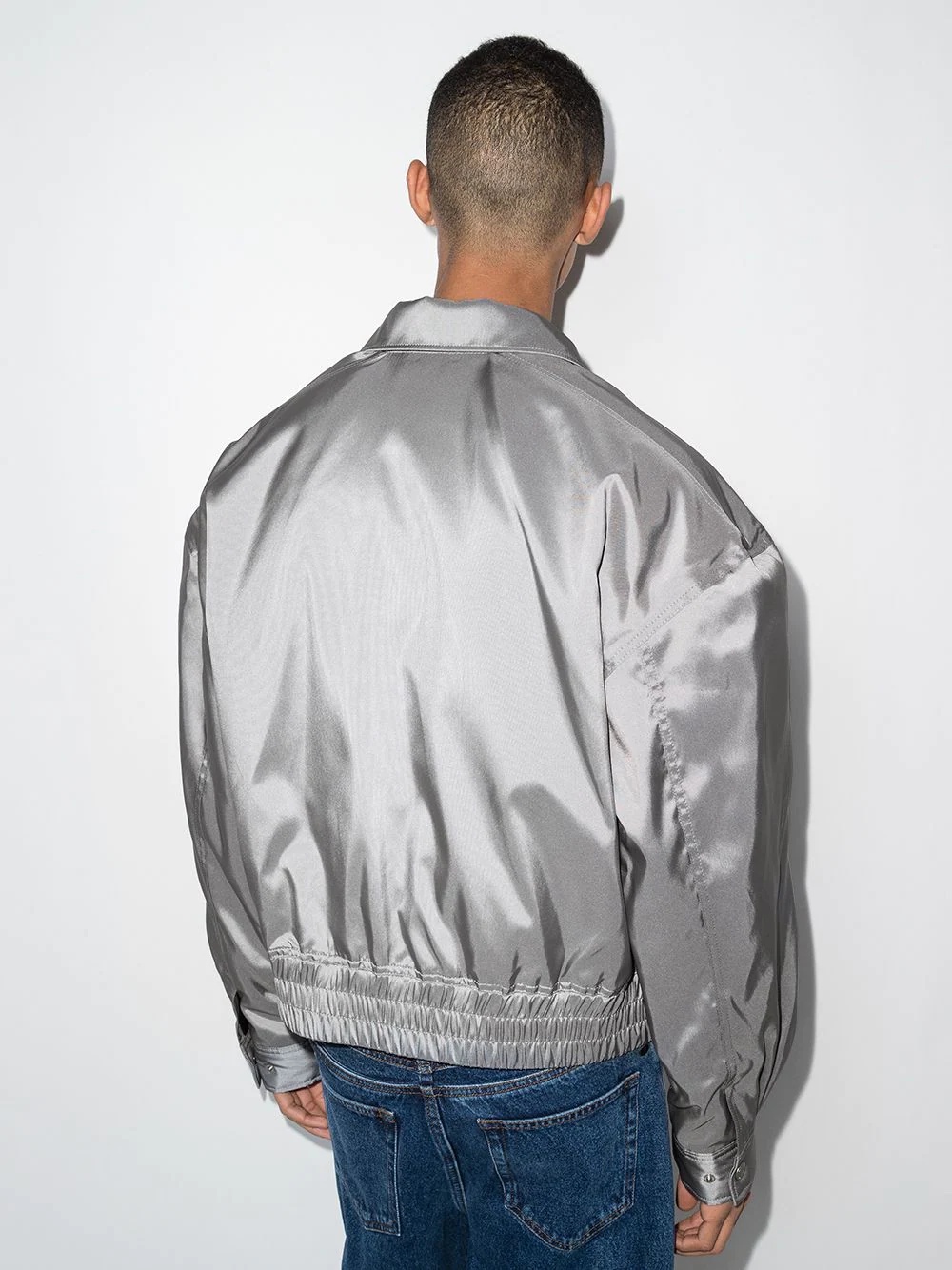 draped-shoulder bomber jacket - 3