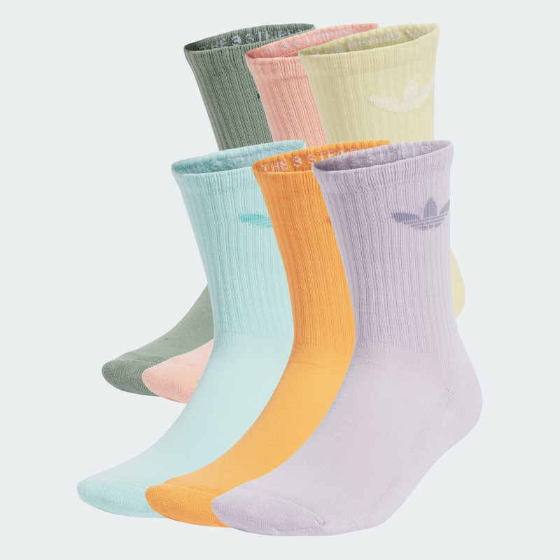 Trefoil Cushion Crew Socks 6 Pairs 1
