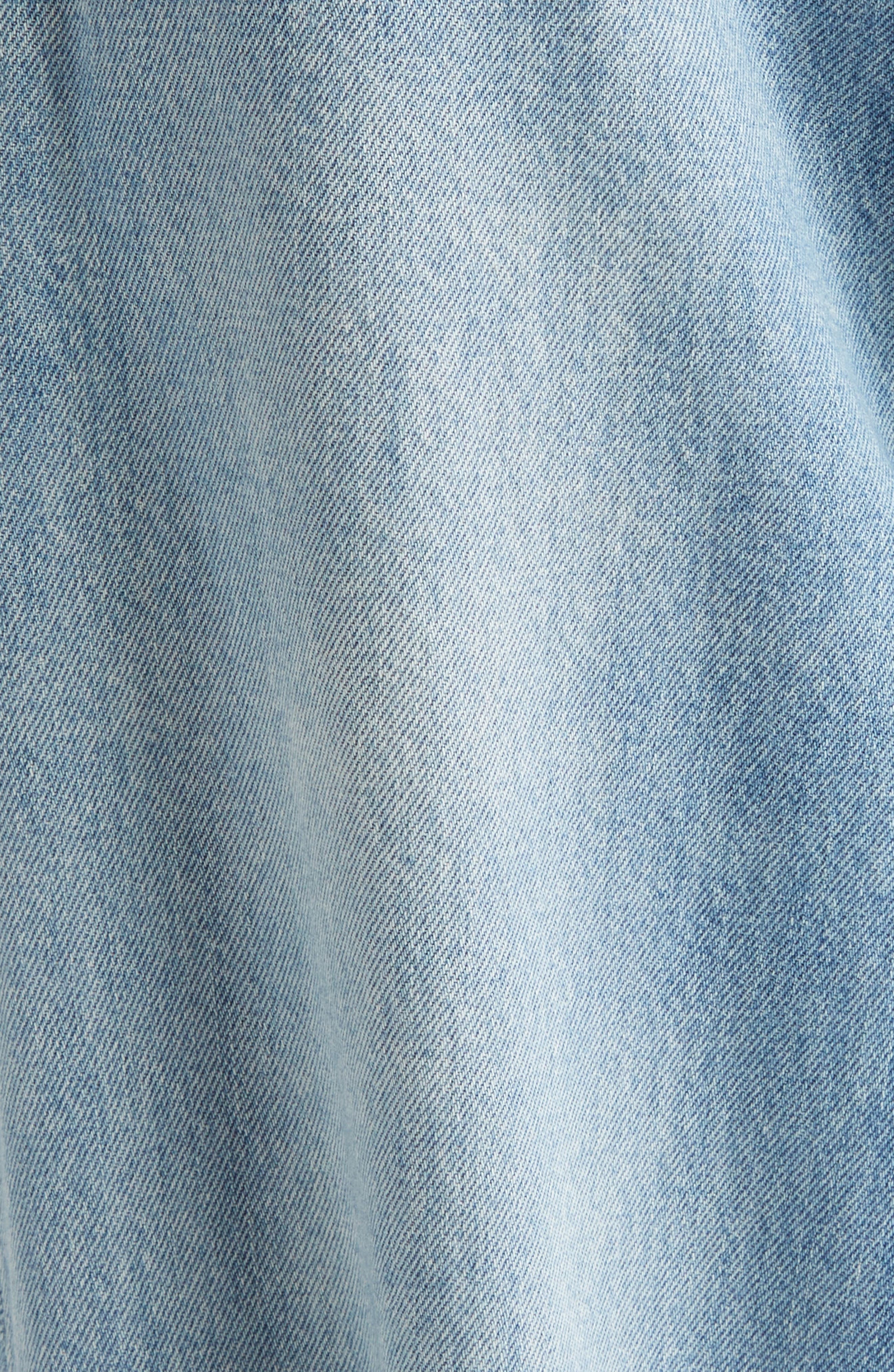 JW Anderson Buckled Cuff High Waist Wide Leg Jeans in Light Blue at Nordstrom - 7