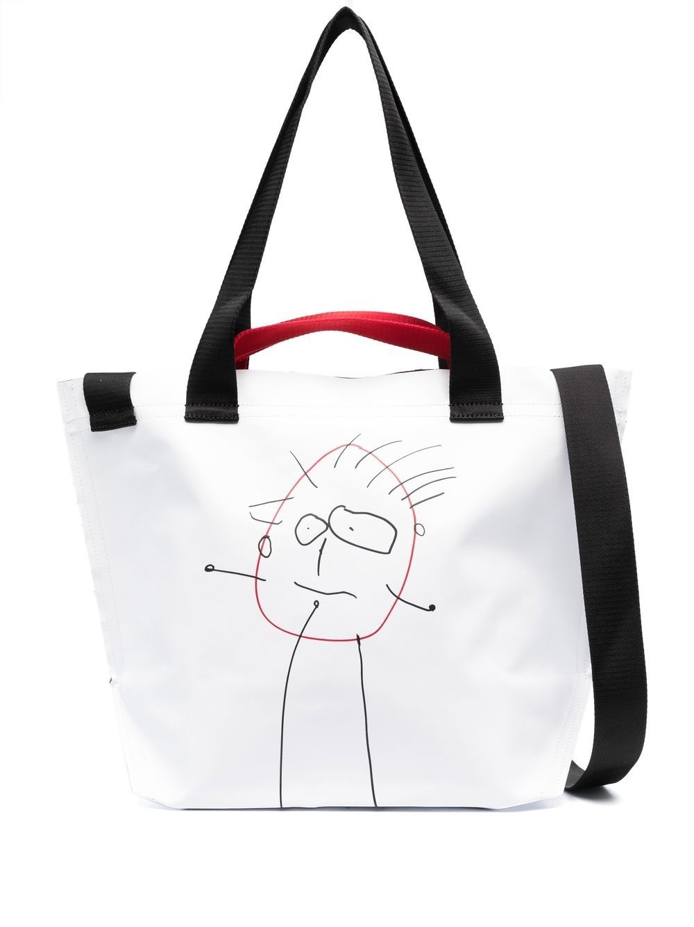 graphic-print shoulder bag - 1