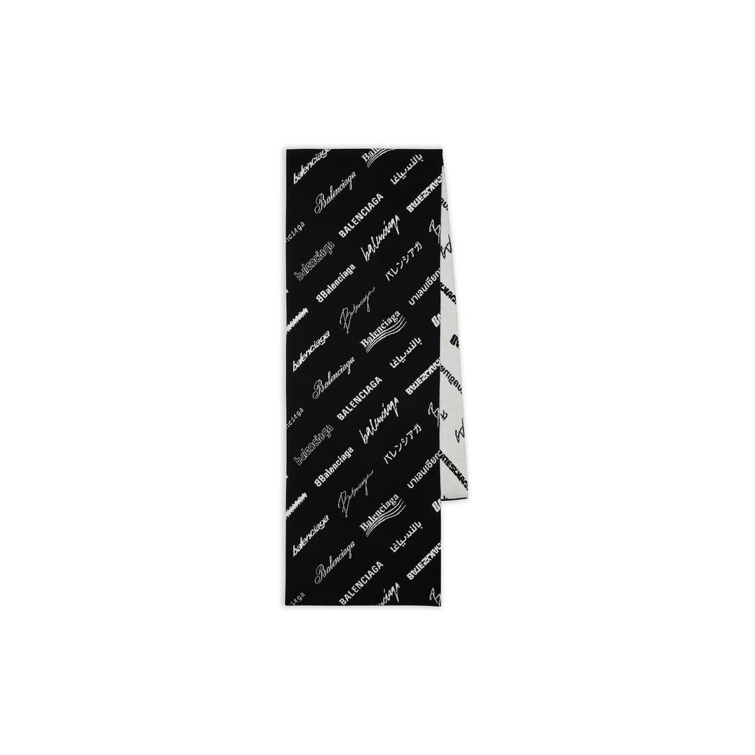 Logomania All Over Scarf in Black - 2