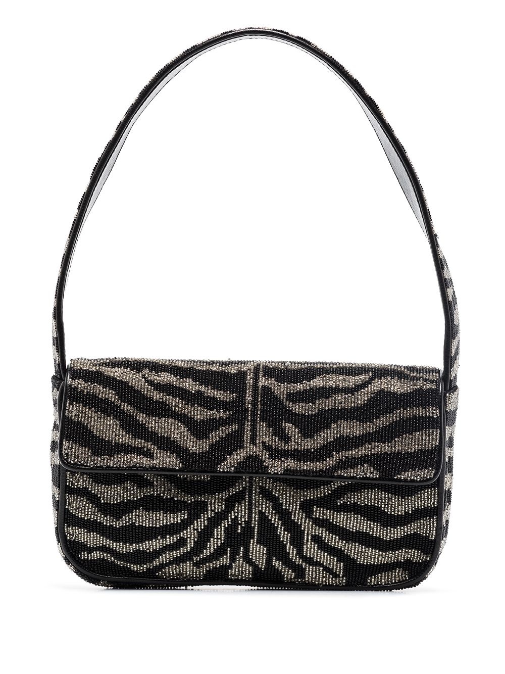 Tommy beaded-zebra pattern shoulder bag - 1
