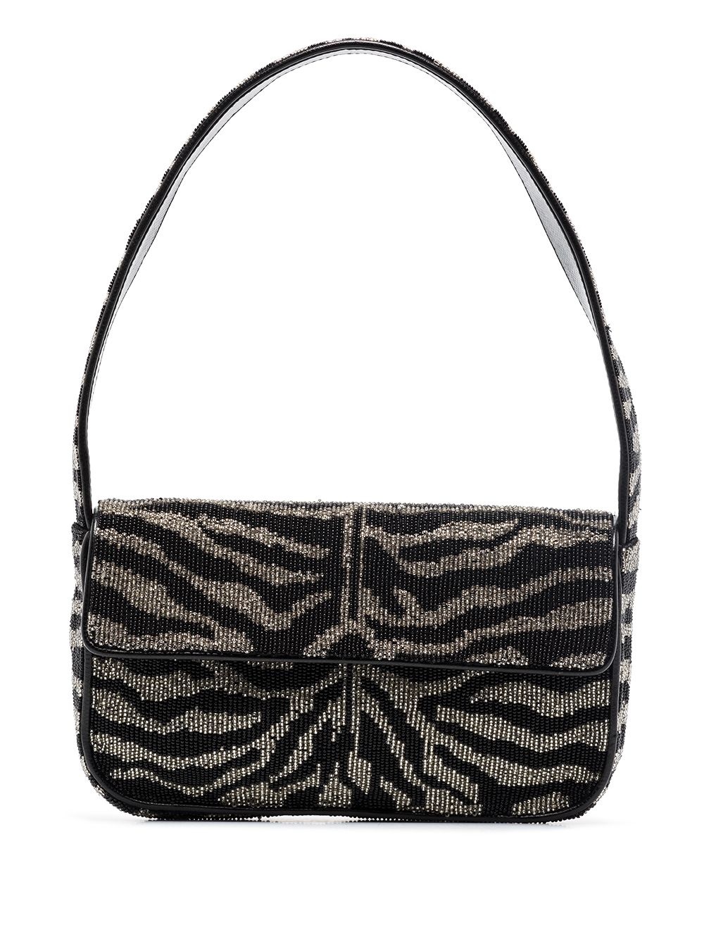 Tommy beaded-zebra pattern shoulder bag - 1