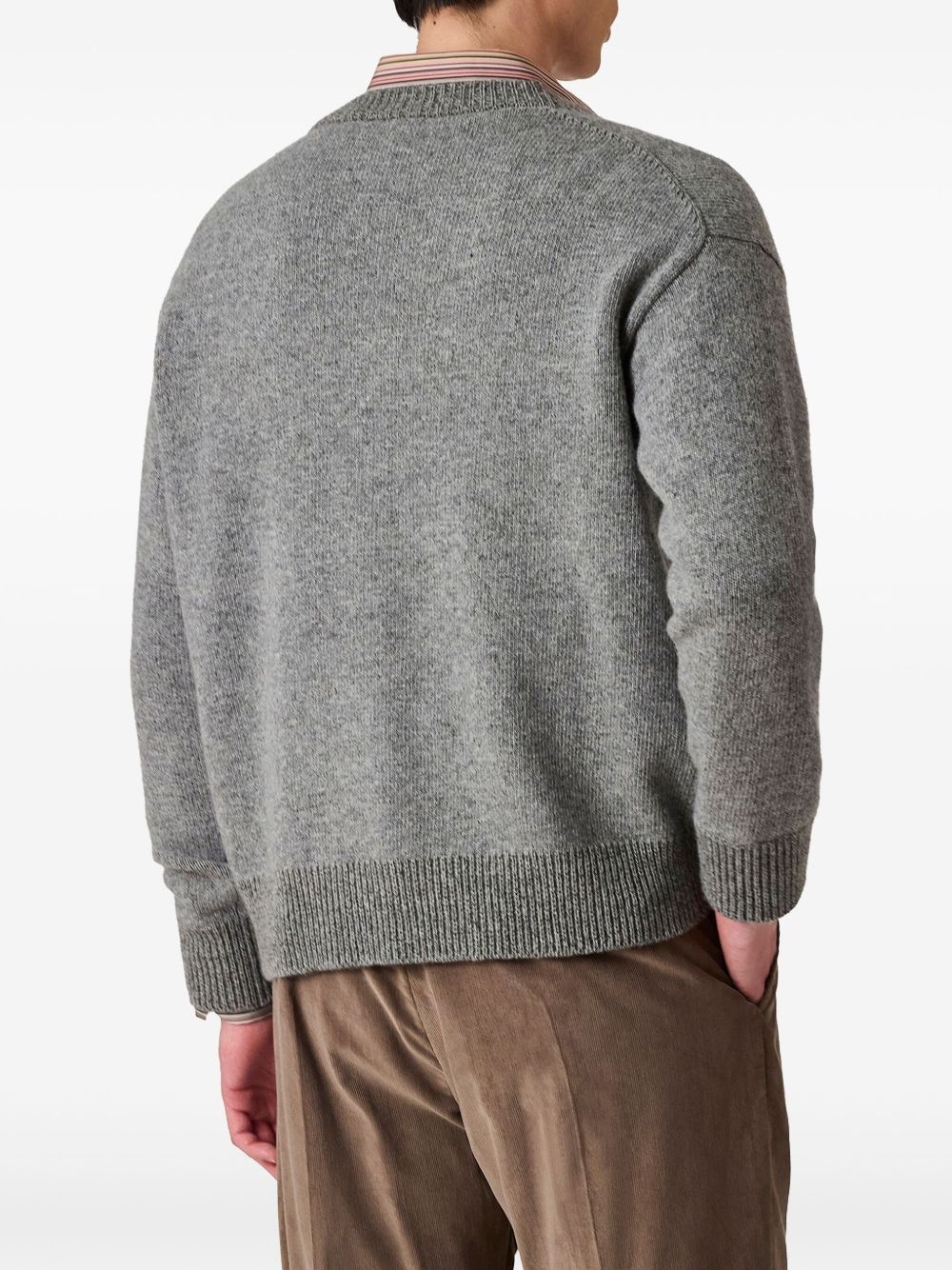 V-neck lambswool cardigan - 4