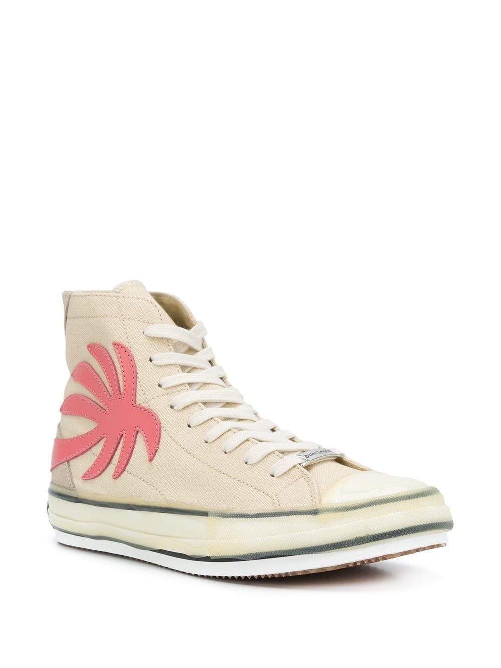 palm-patch high-top sneakers - 2