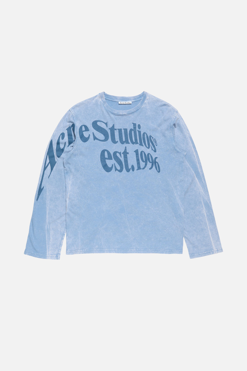 Relaxed fit graphic t-shirt - Dirty blue 6