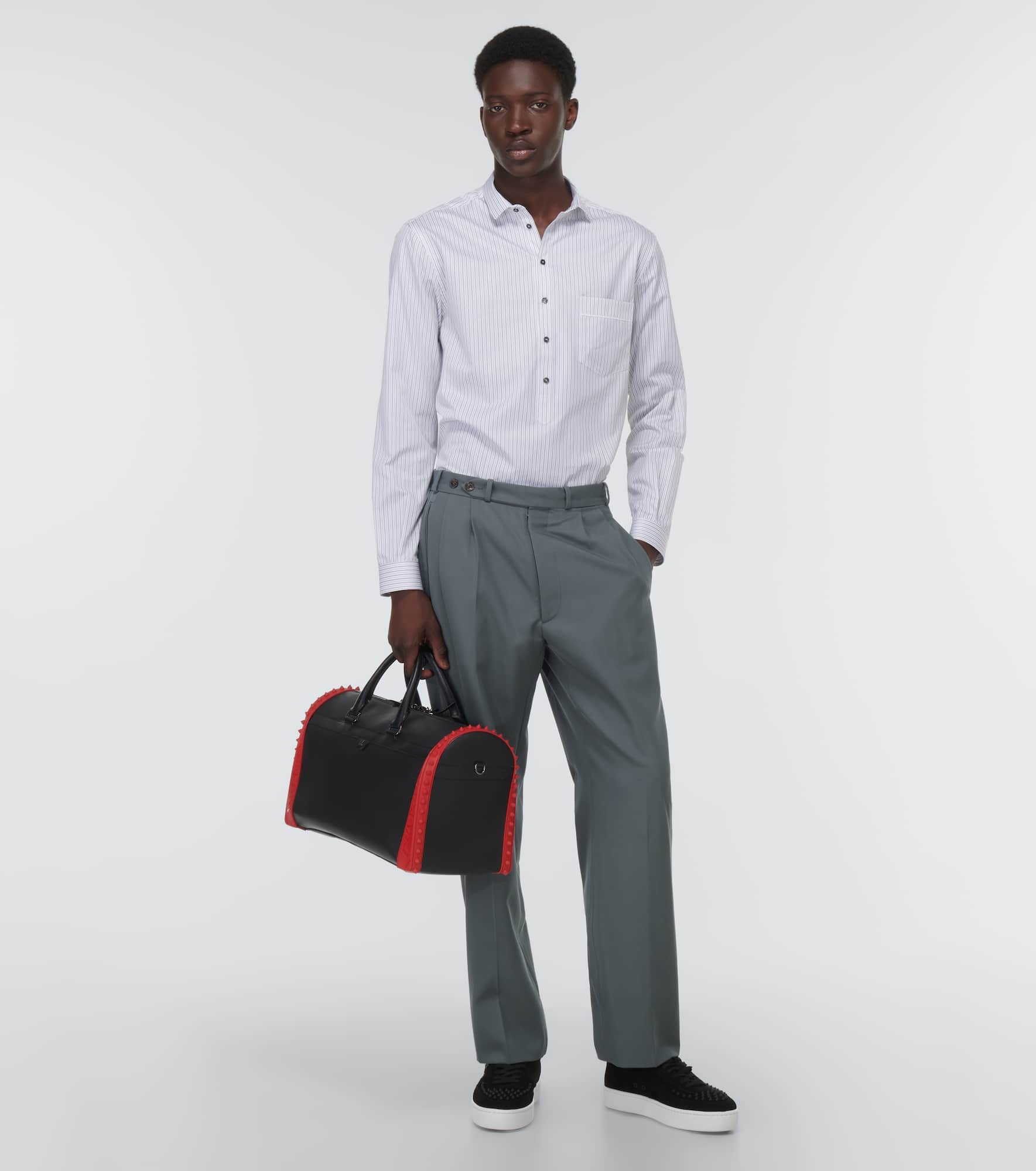 Sneakender spiked leather duffel bag - 7