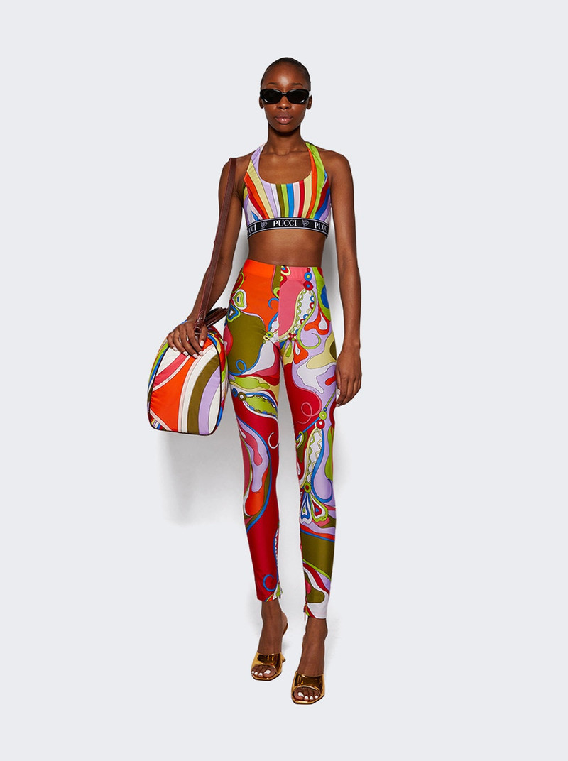 PUCCI Abstract-print Bra Top Multicolor outlook
