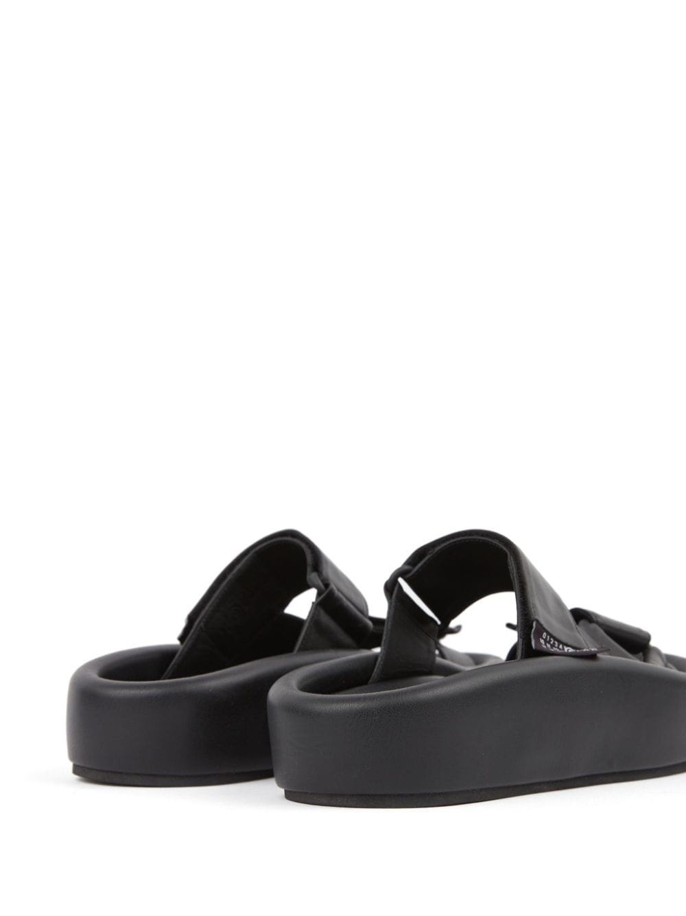 Webbing leather sandals - 4