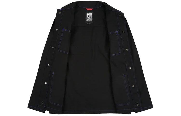 Men's Vans Funny Pattern Multiple Pockets Jacket Black VN0A3WF140C - 3