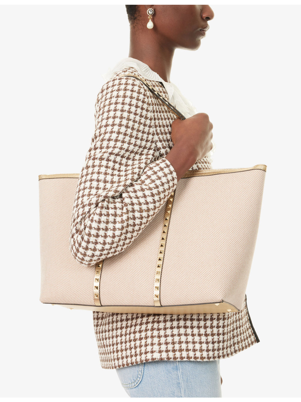 Rockstud Medium Cotton Tote Bag - 2