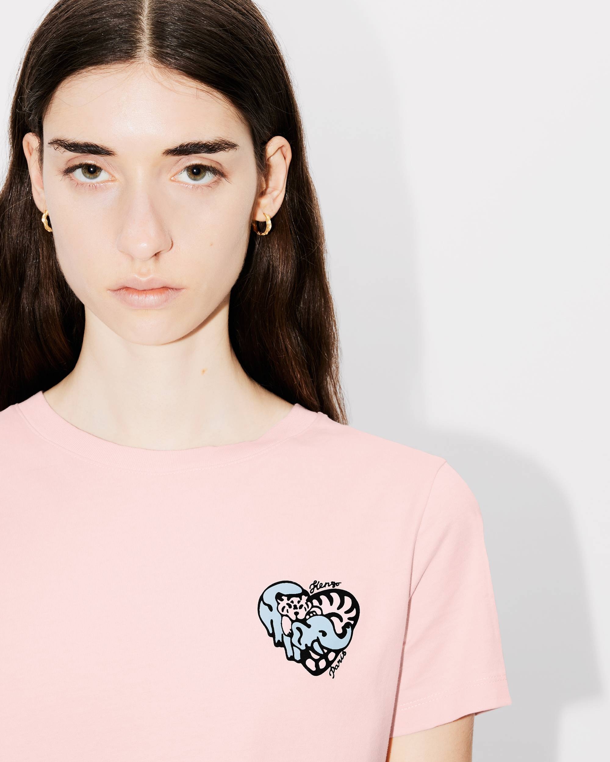 'KENZO Jungle Heart' embroidered classic T-shirt - 6