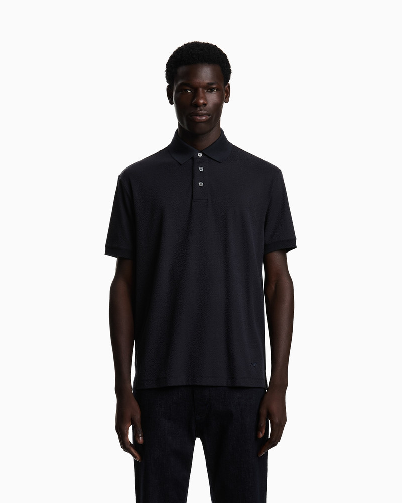 EMPORIO ARMANI JACQUARD JERSEY POLO SHIRT WITH AN INTARSIA EFFECT outlook
