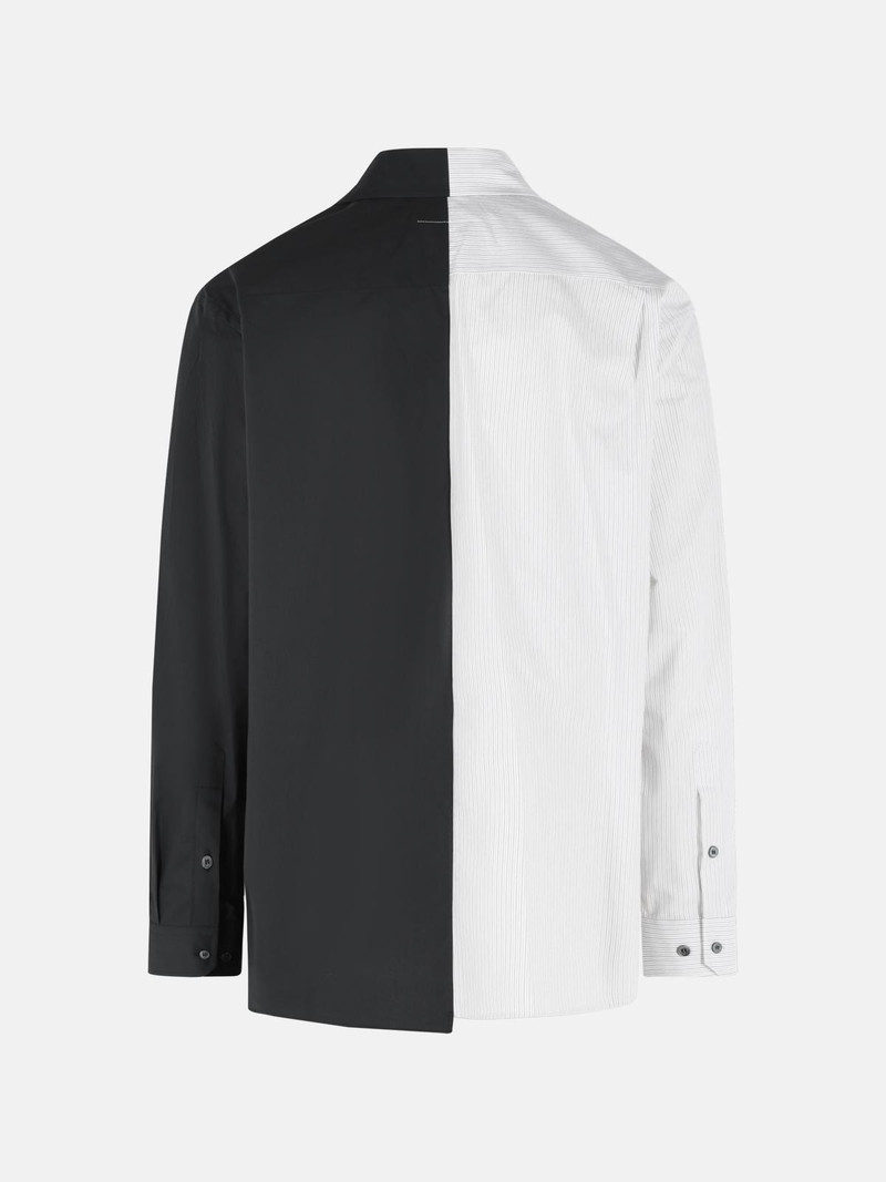 MM6 Maison Margiela 'COLOR BLOCK' BLACK AND WHITE COTTON SHIRT outlook
