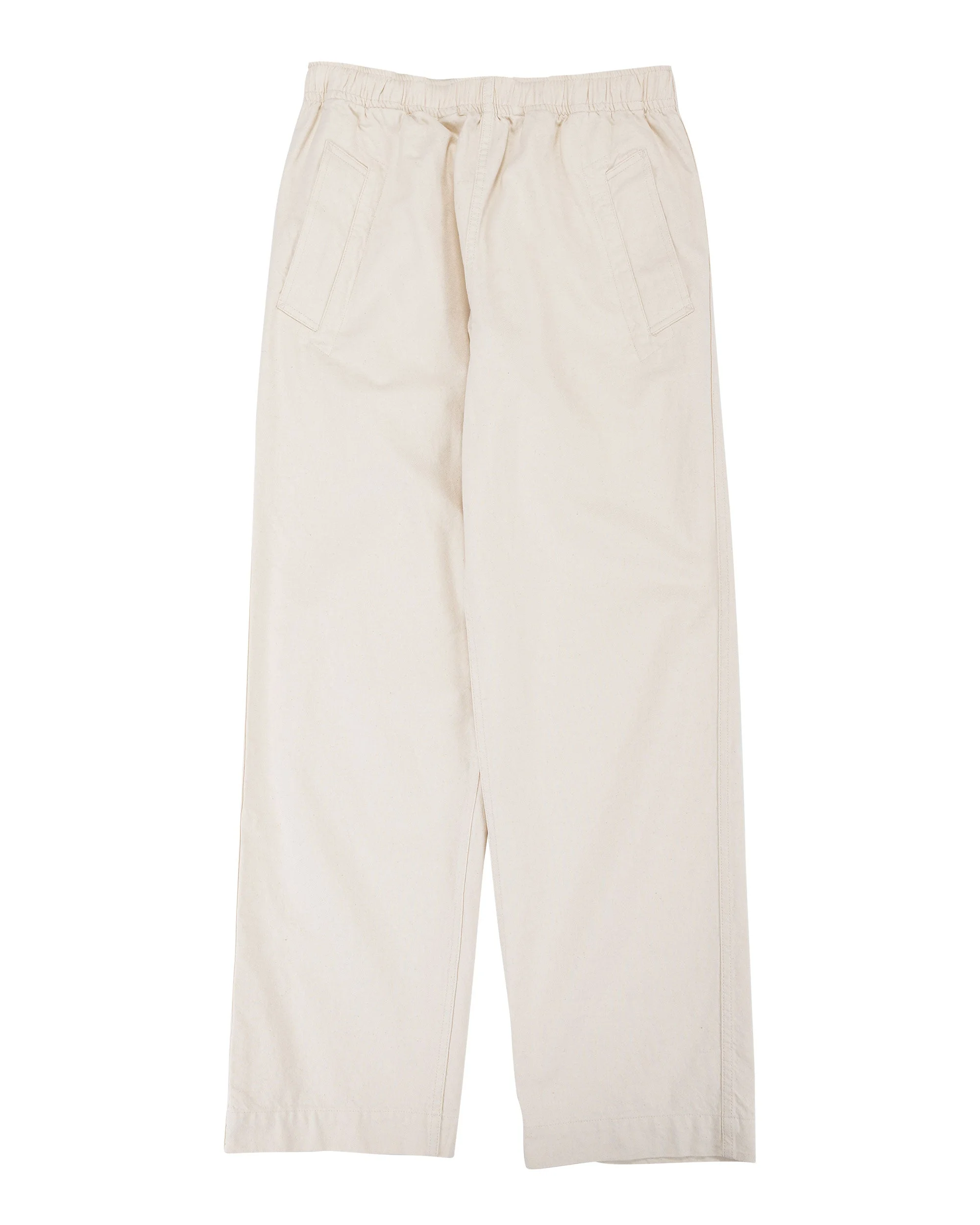 MHL Wide Leg Jogger Workwear Cotton Twill Off White - 1