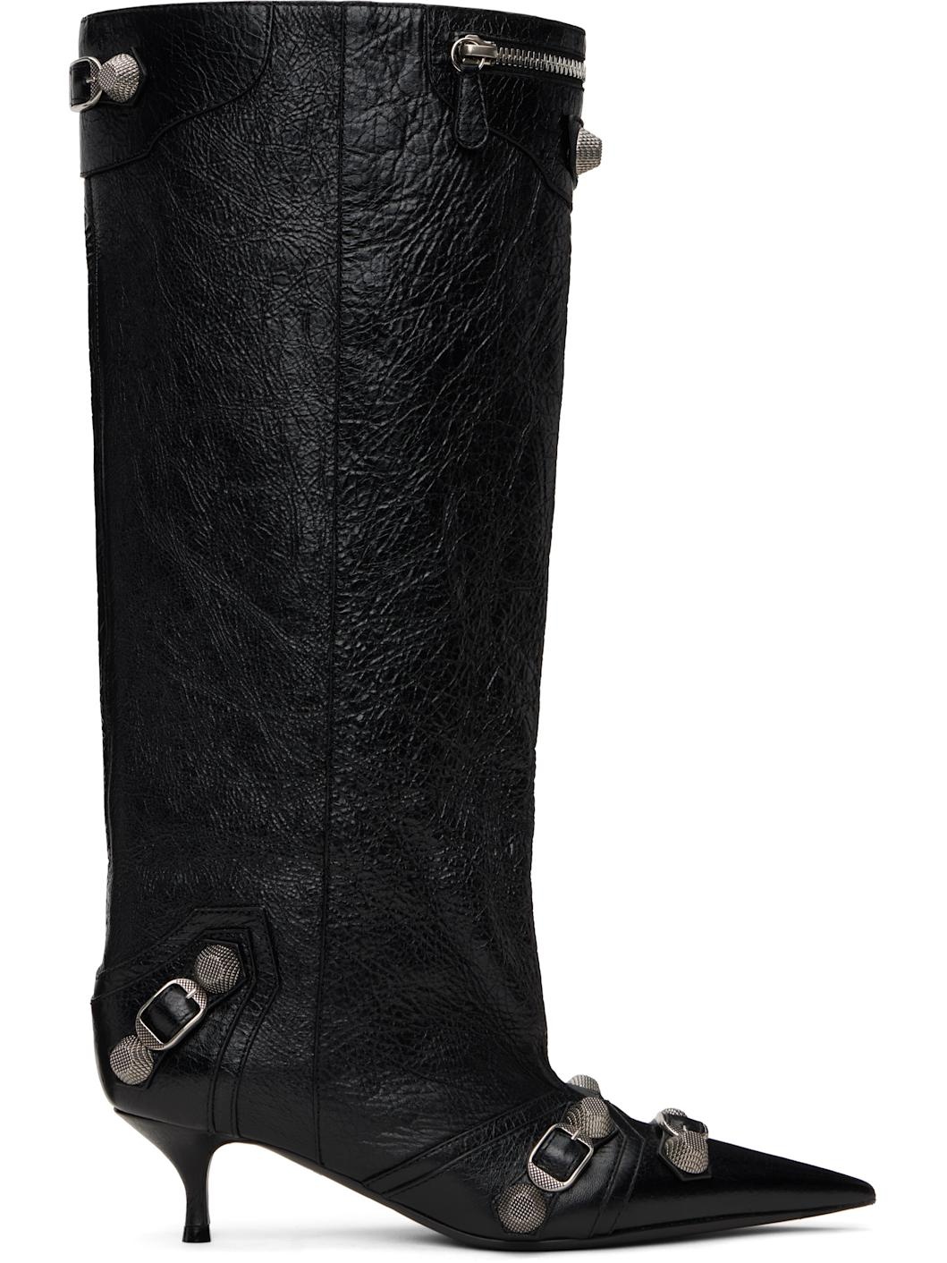 Black Cagole Wide 50mm Boots - 1