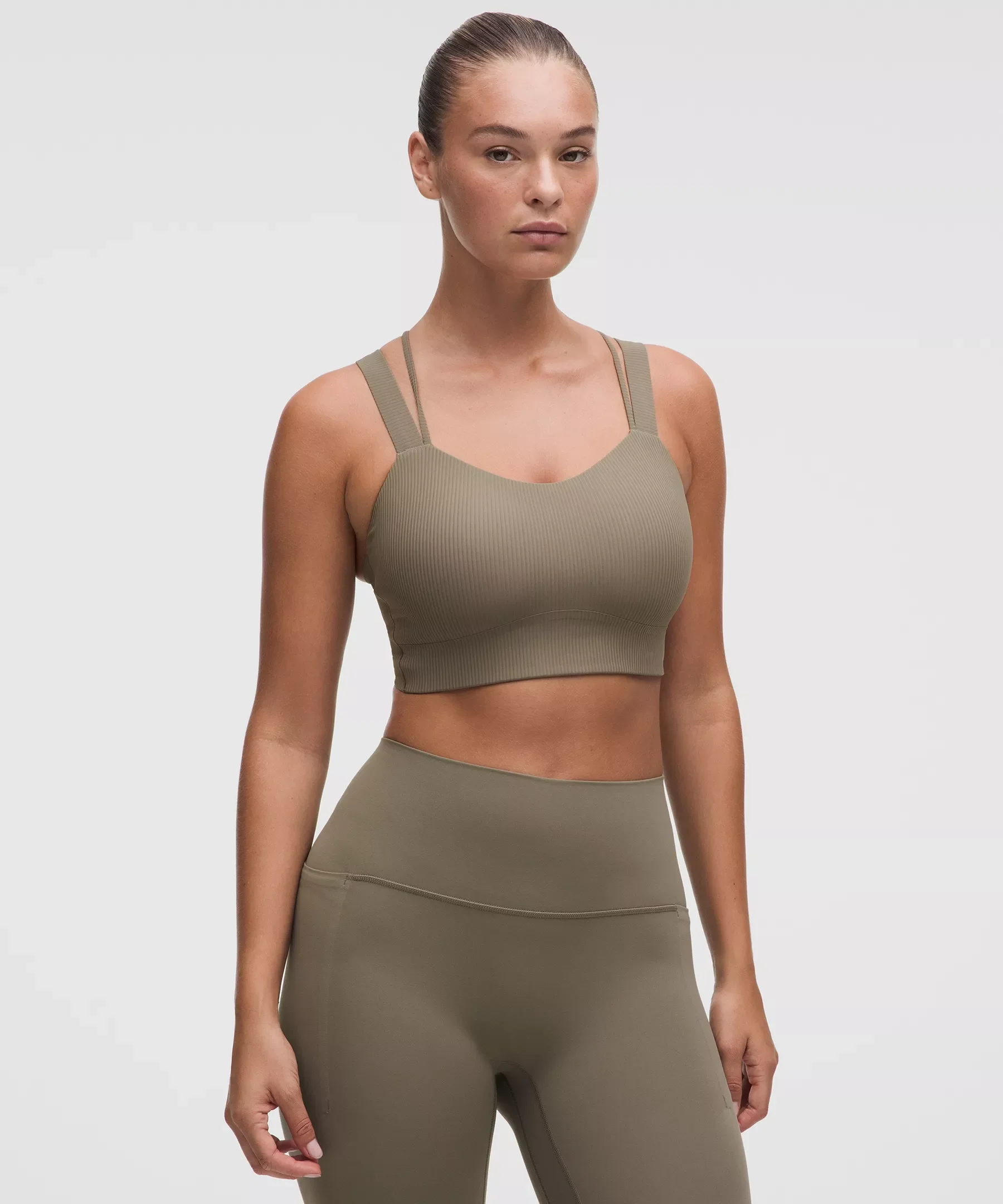 Like a Cloud Ribbed Longline Bra *Light Support, D/DD Cup - 1