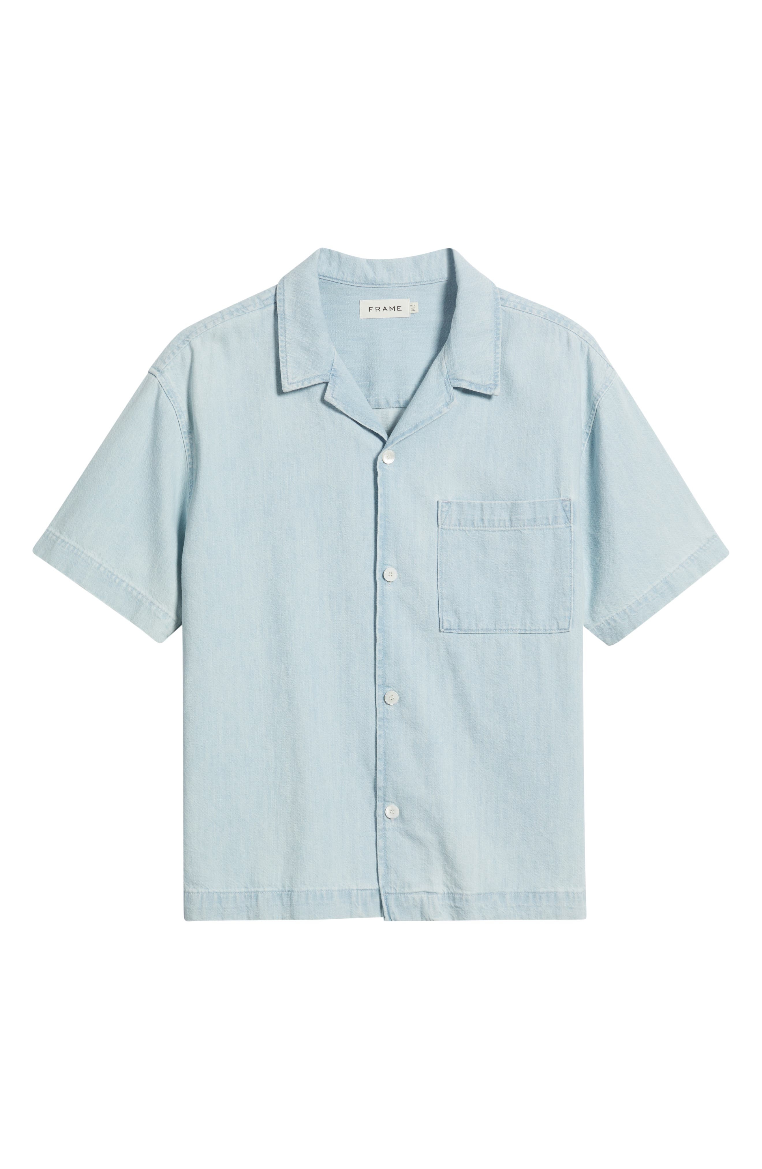 FRAME Chambray Camp Shirt in Harbor City at Nordstrom - 6