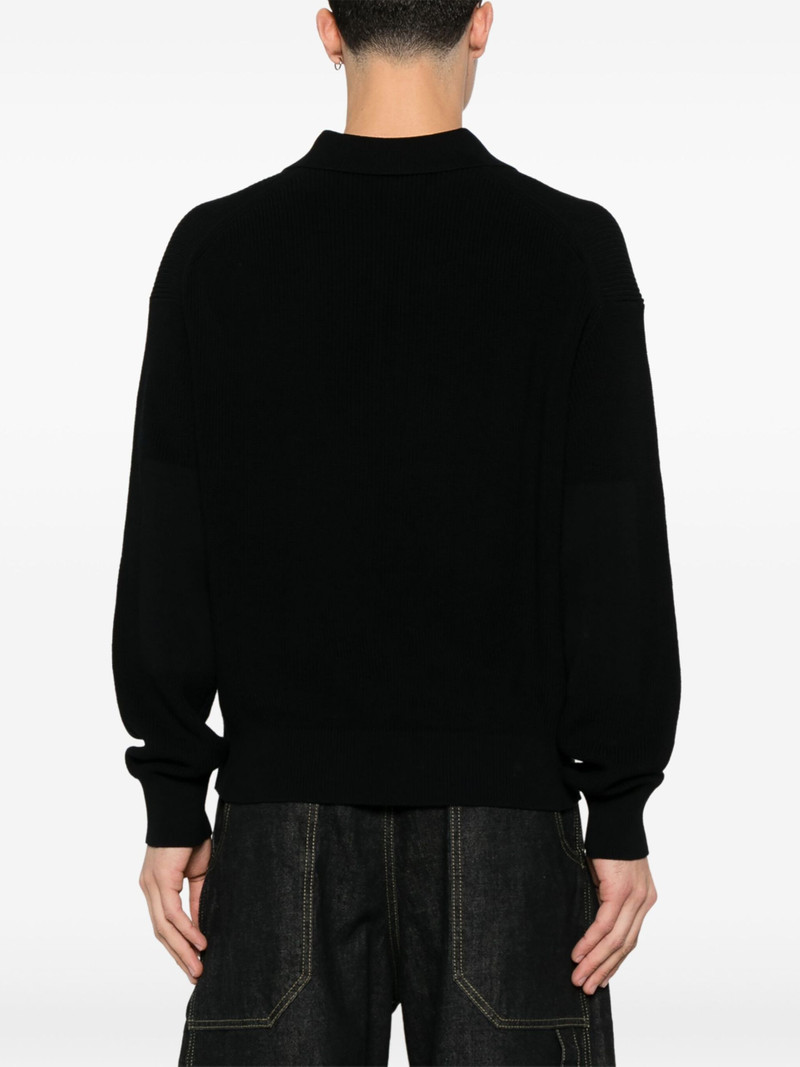 Blue Cotton Polo Sweater 3