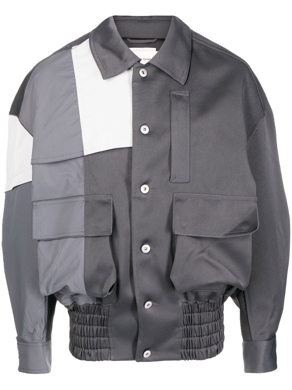 multi-panel shirt jacket - 1