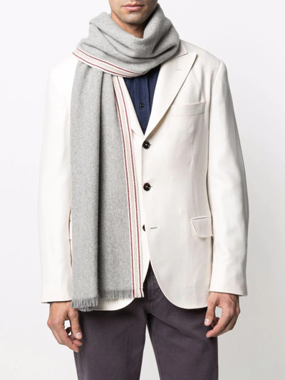 Brunello Cucinelli stripe detailing scarf outlook