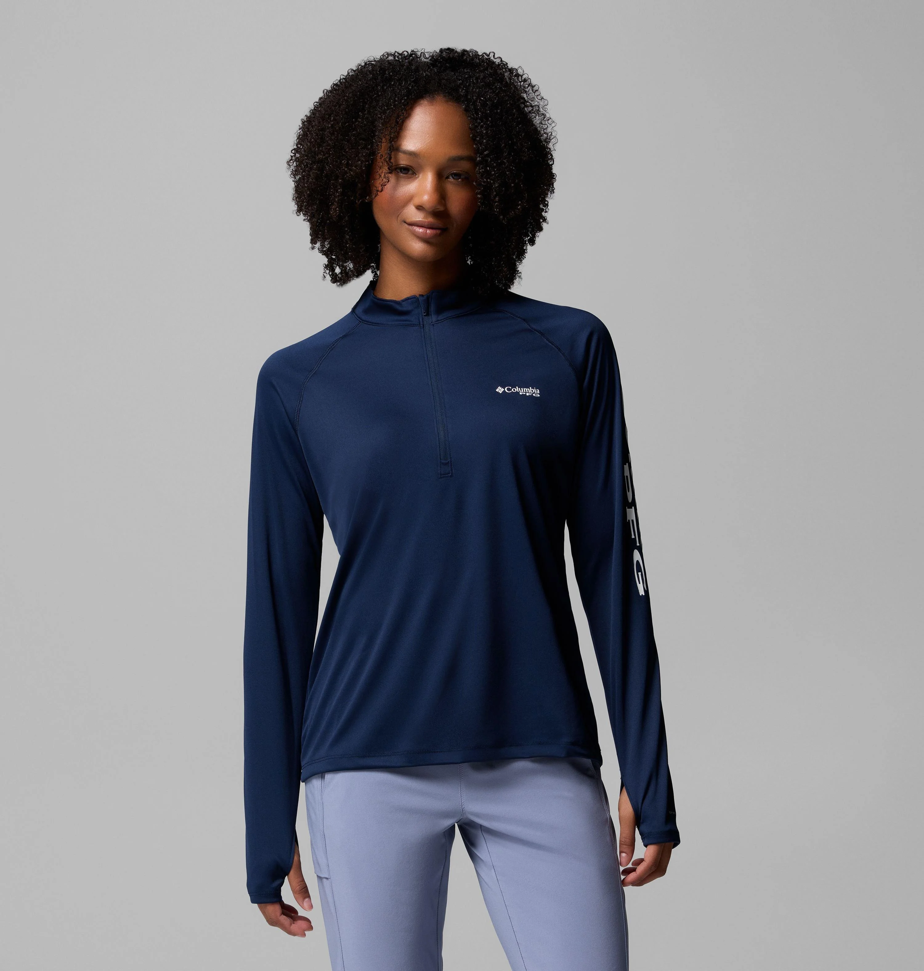 Women's PFG Tidal Tee Quarter Zip Long Sleeve Shirt - 1