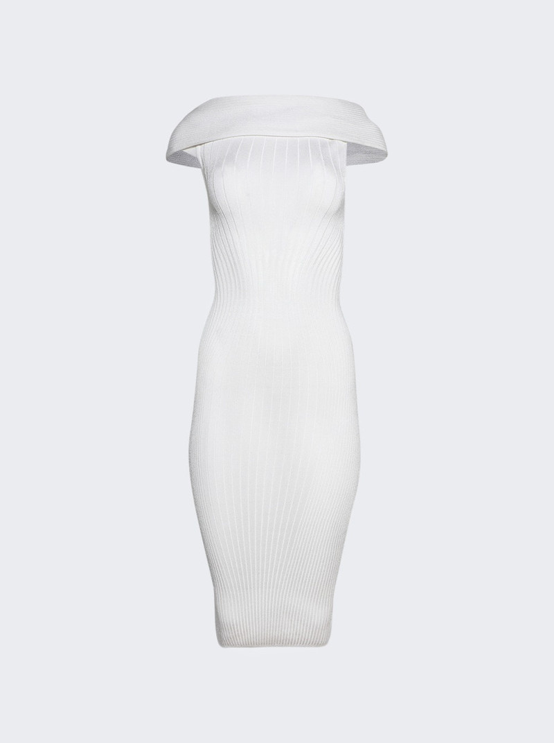 Off-shoulder Sculpting Dress Off-white 1