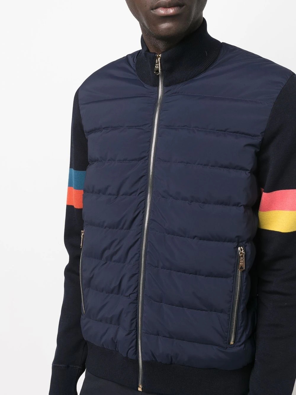 Artist-stripe padded jacket - 5