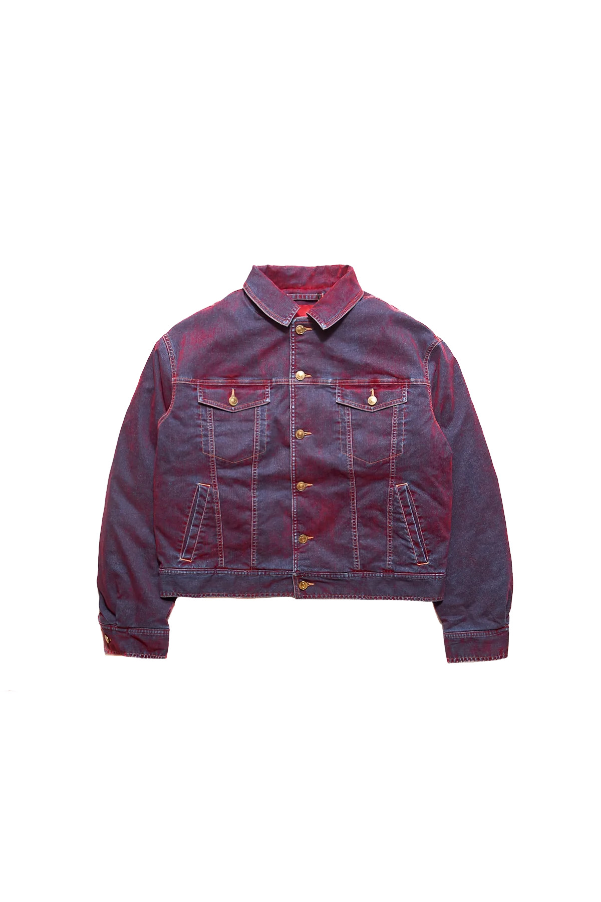 Kusikohc Padded Multi Rivet Denim Jacket - 1