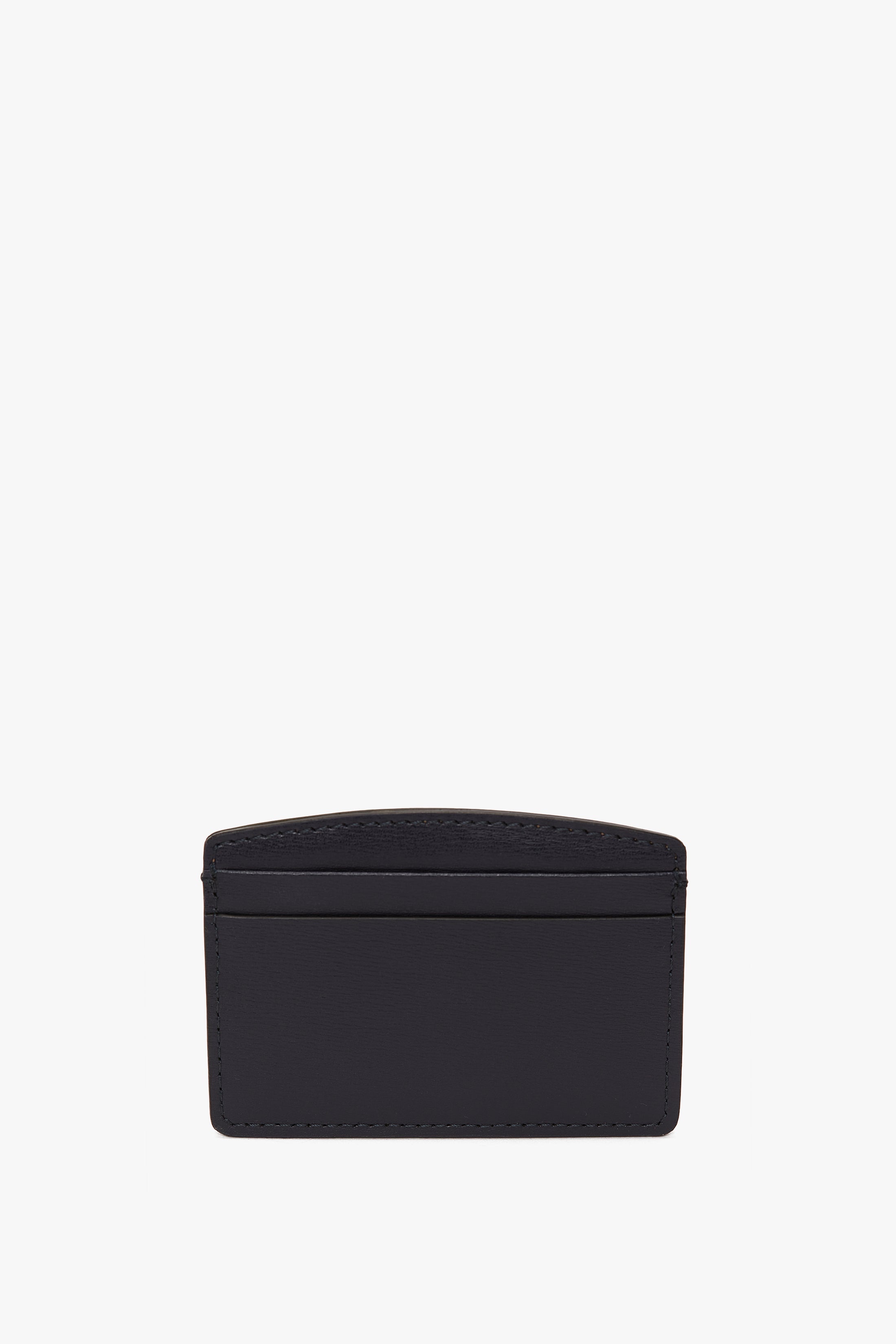 Victoria Card Holder In Navy Leather - 4